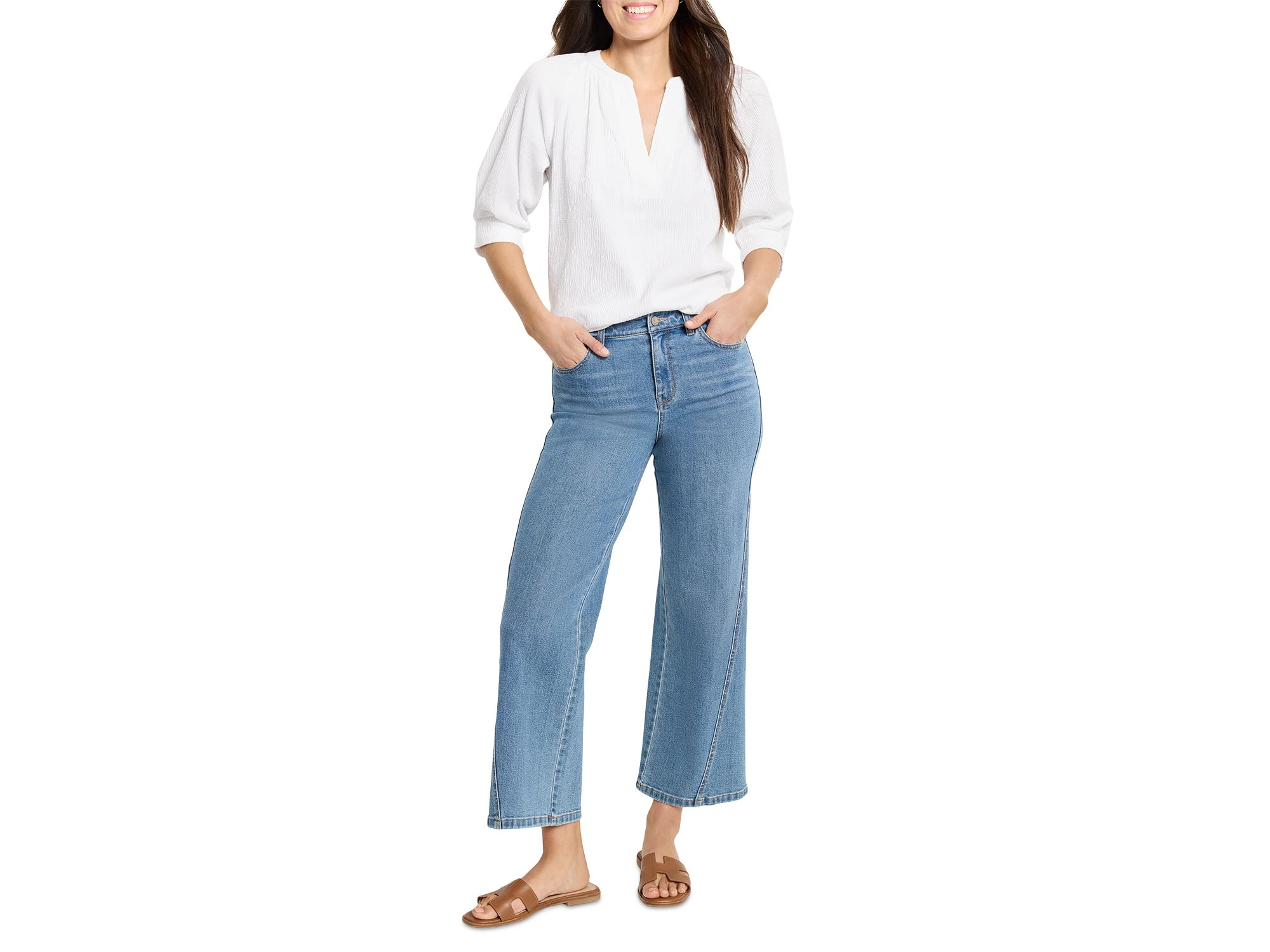 Crinkled Knit Cafe Top — Image 5