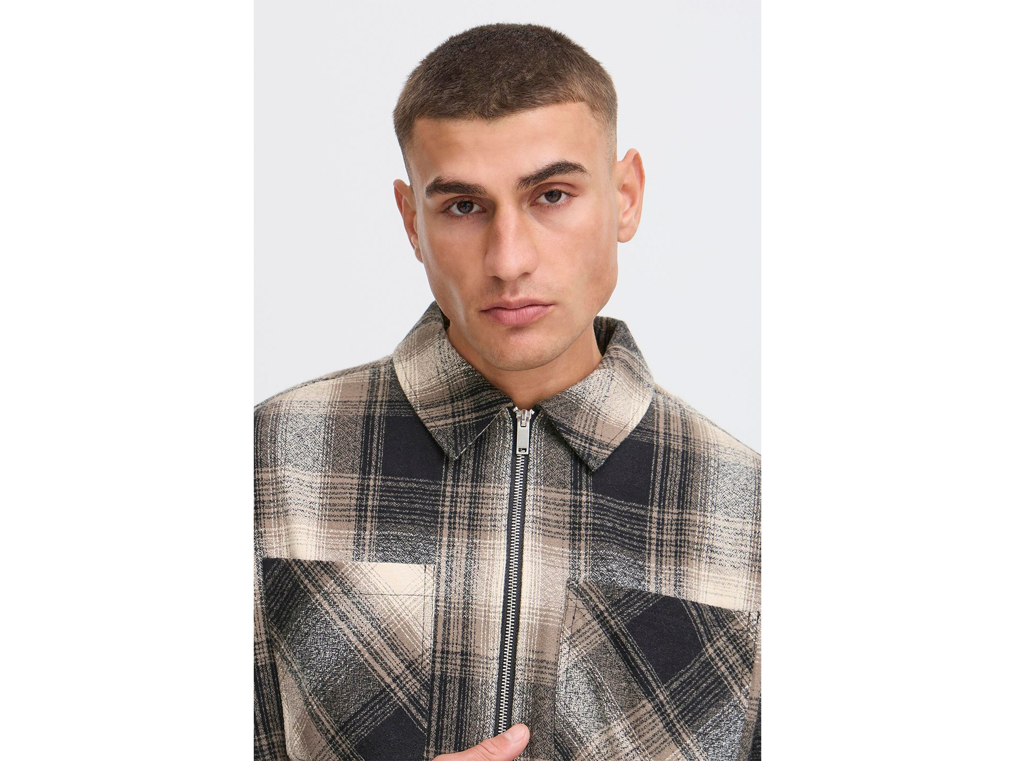 Rikki Plaid Zip Shirt — Image 3