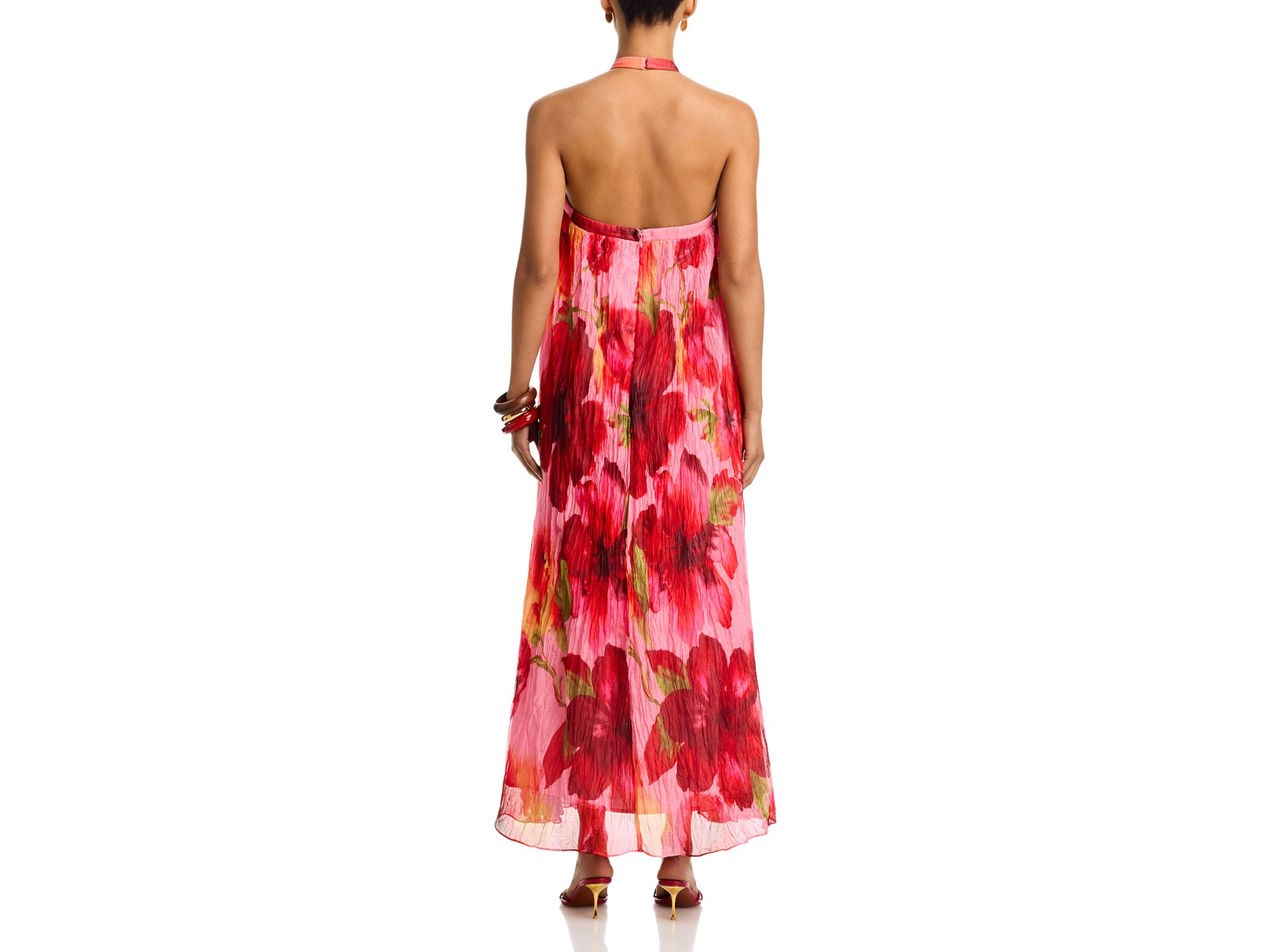 Floral Strapless Tiered Maxi Dress - Exclusive — Image 4