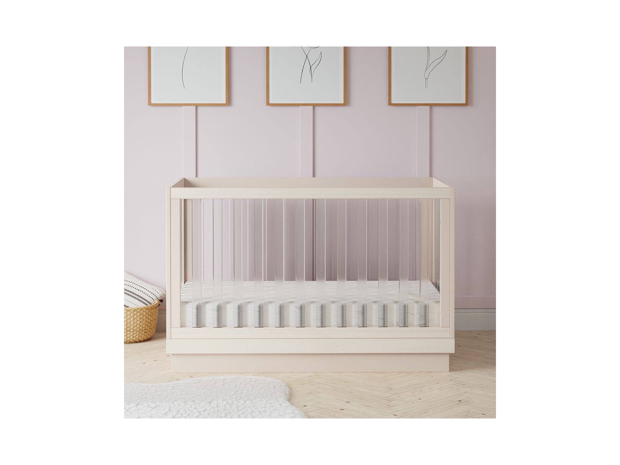 Harlow Acrylic 3-in-1 Convertible Crib — Image 8