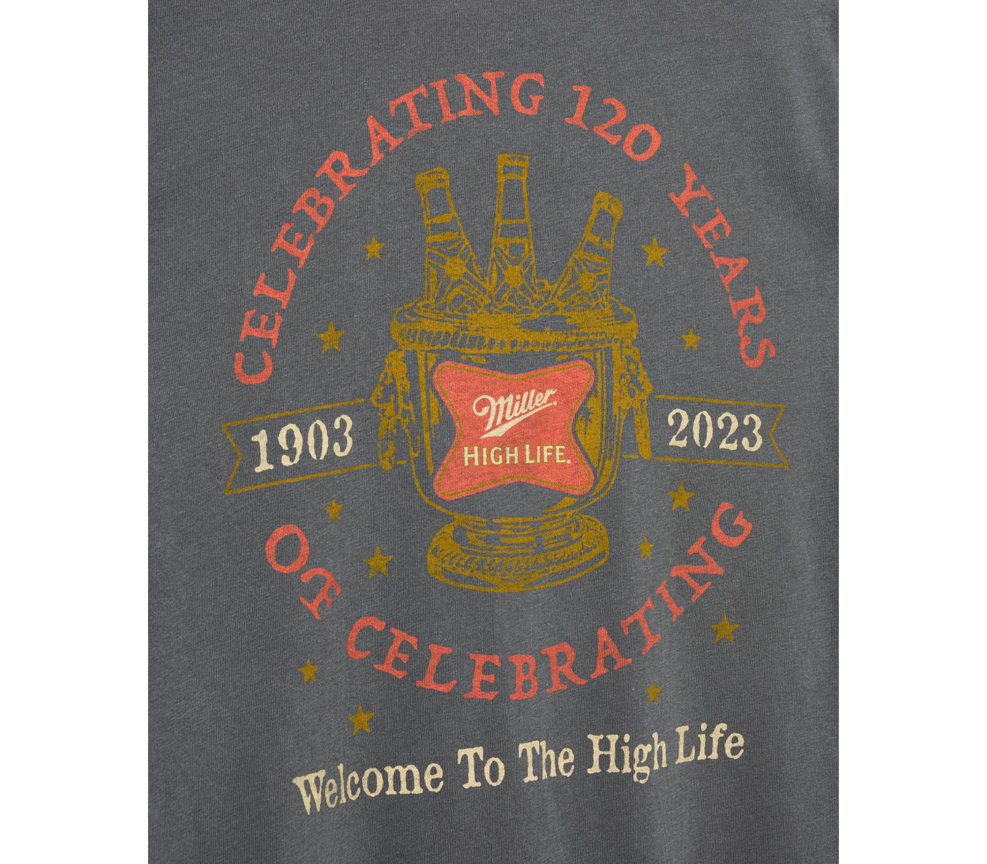 Unisex Miller High Life 120th Anniversary Vintage Tee — Image 5