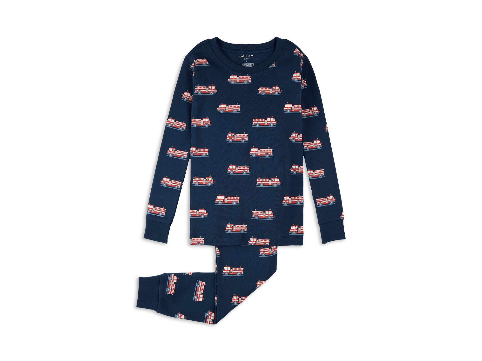 Boys' Fire Truck Print Pajama Set - Big Kid - Image 1