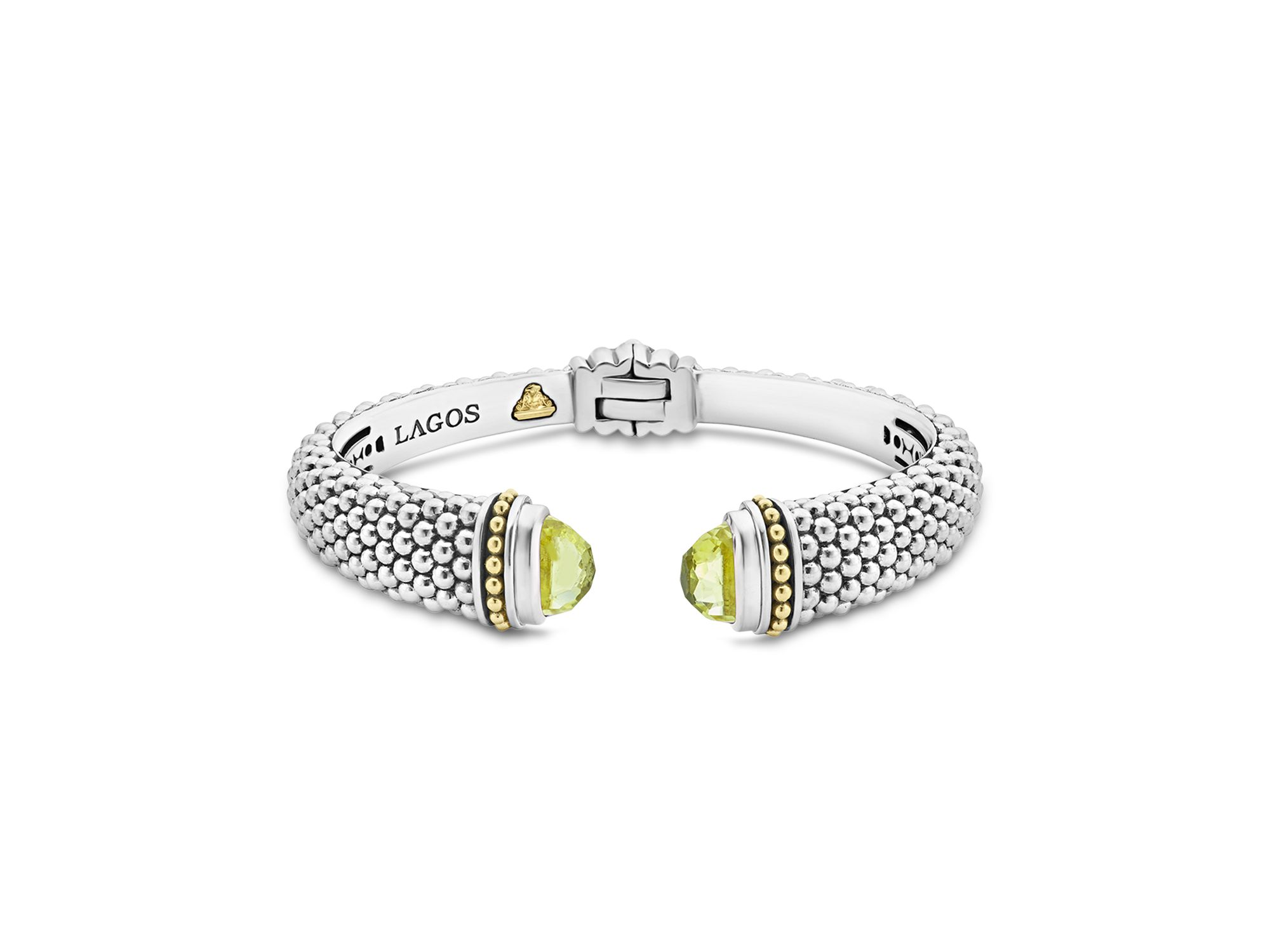 18K Gold and Sterling Silver Rittenhouse Gemstone Cuffs, 12mm — Image 5