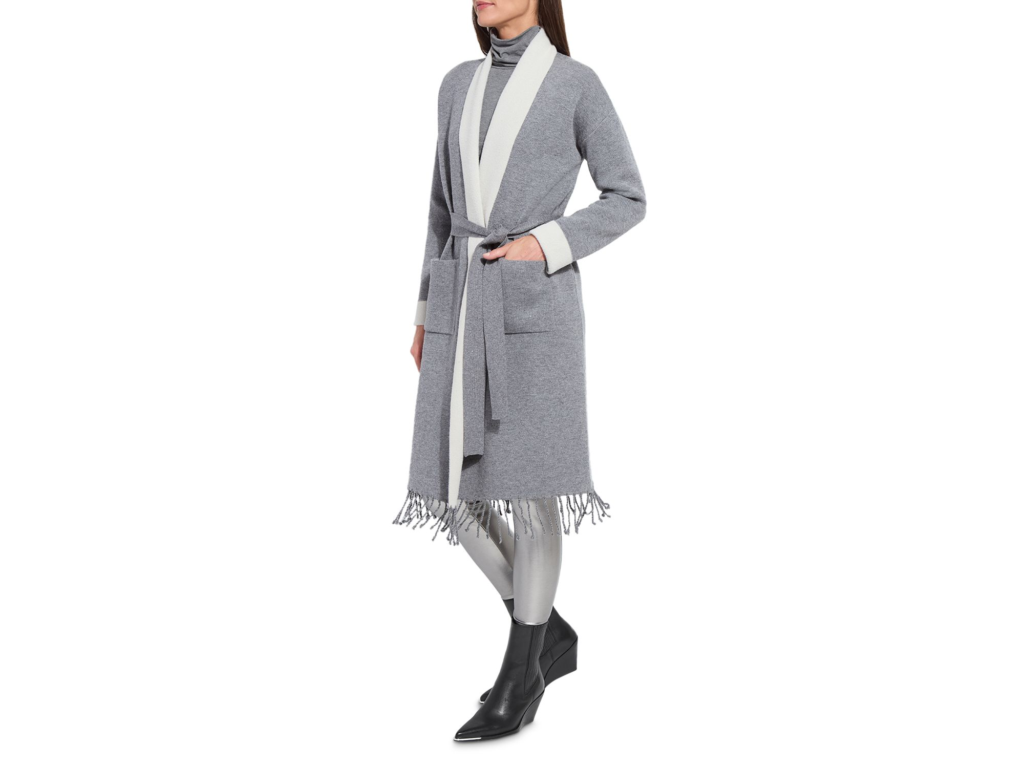 Juliette V Neck Cardigan Sweater Coat — Image 6