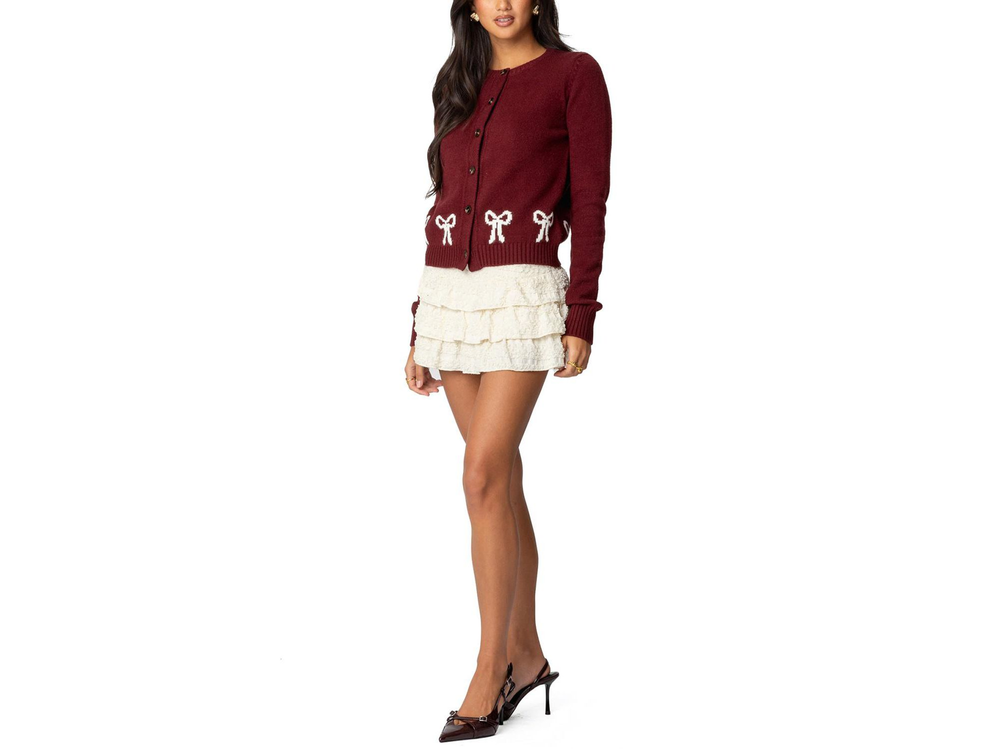 Rona Bow Knit Cardigan — Image 3