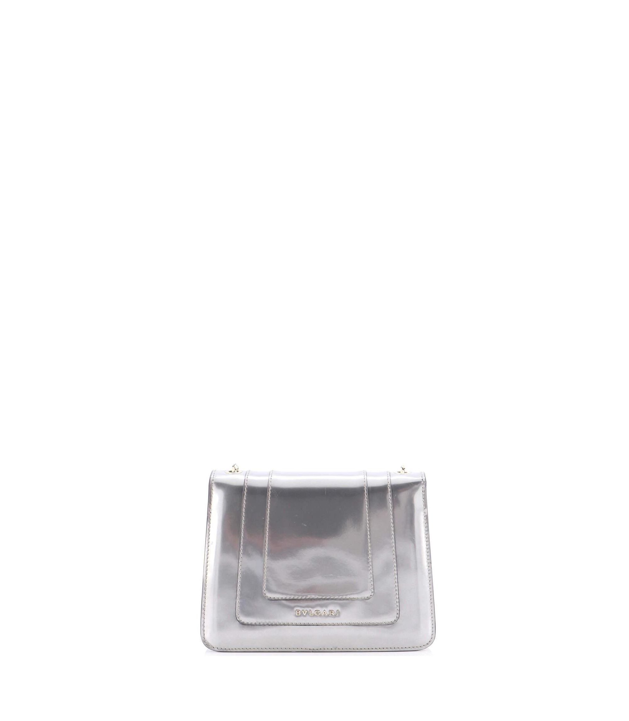 Small Serpenti Forever Square Shoulder Bag Metallic Leather — Image 7