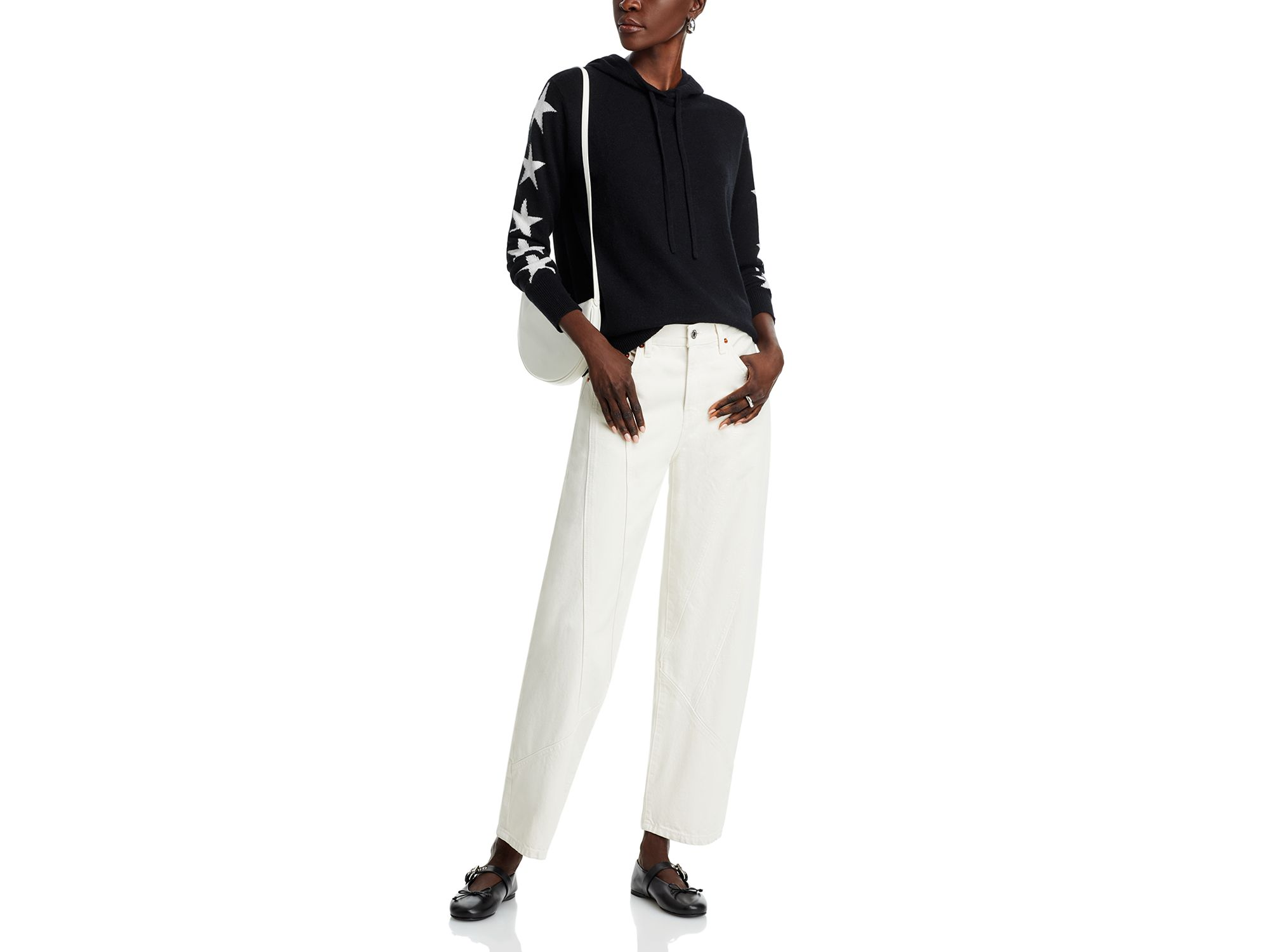 100% Cashmere Star Sleeve Hoodie Sweater - Exclusive — Image 13