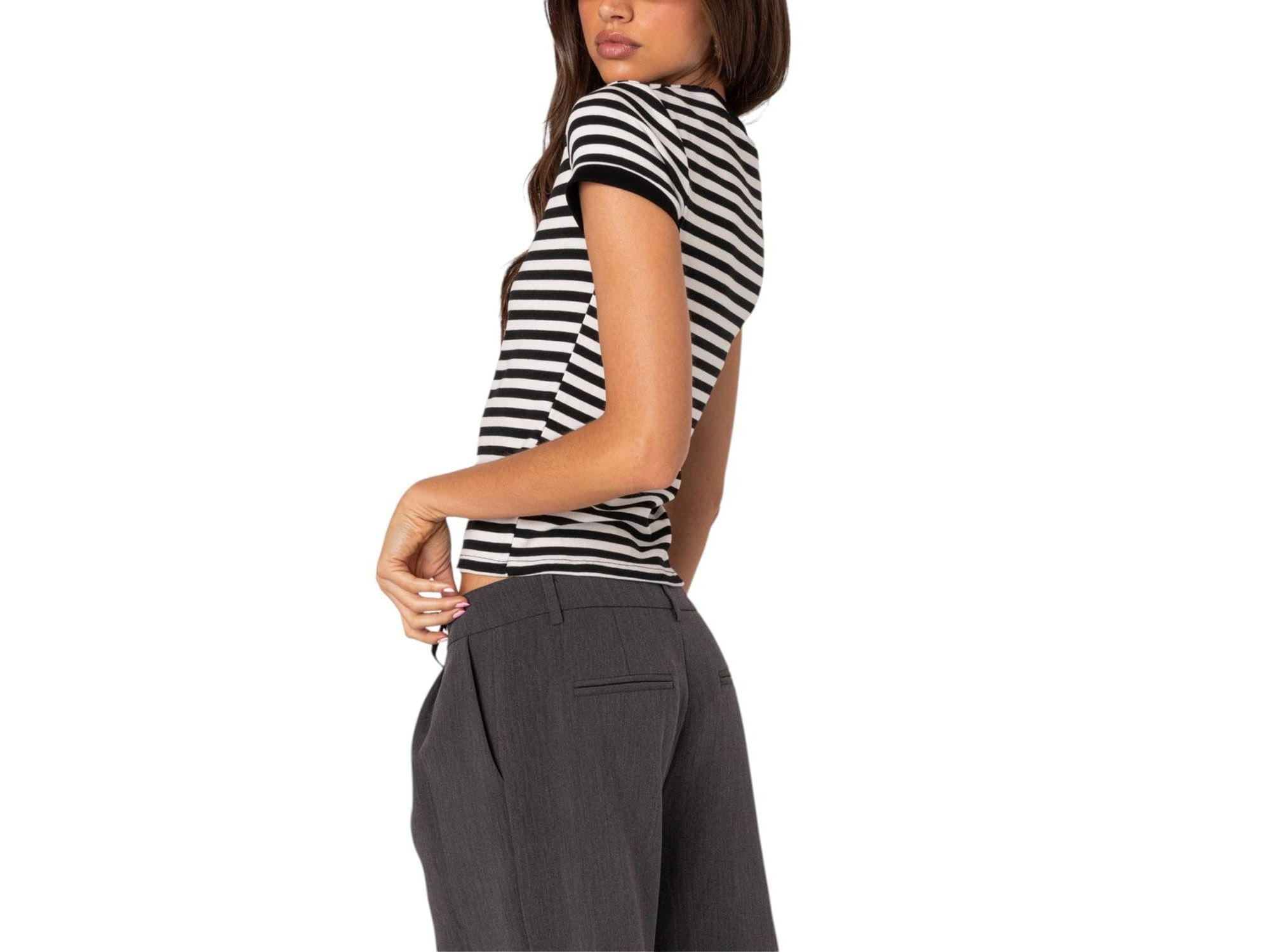 Strawberry Fields Striped Tee — Image 3