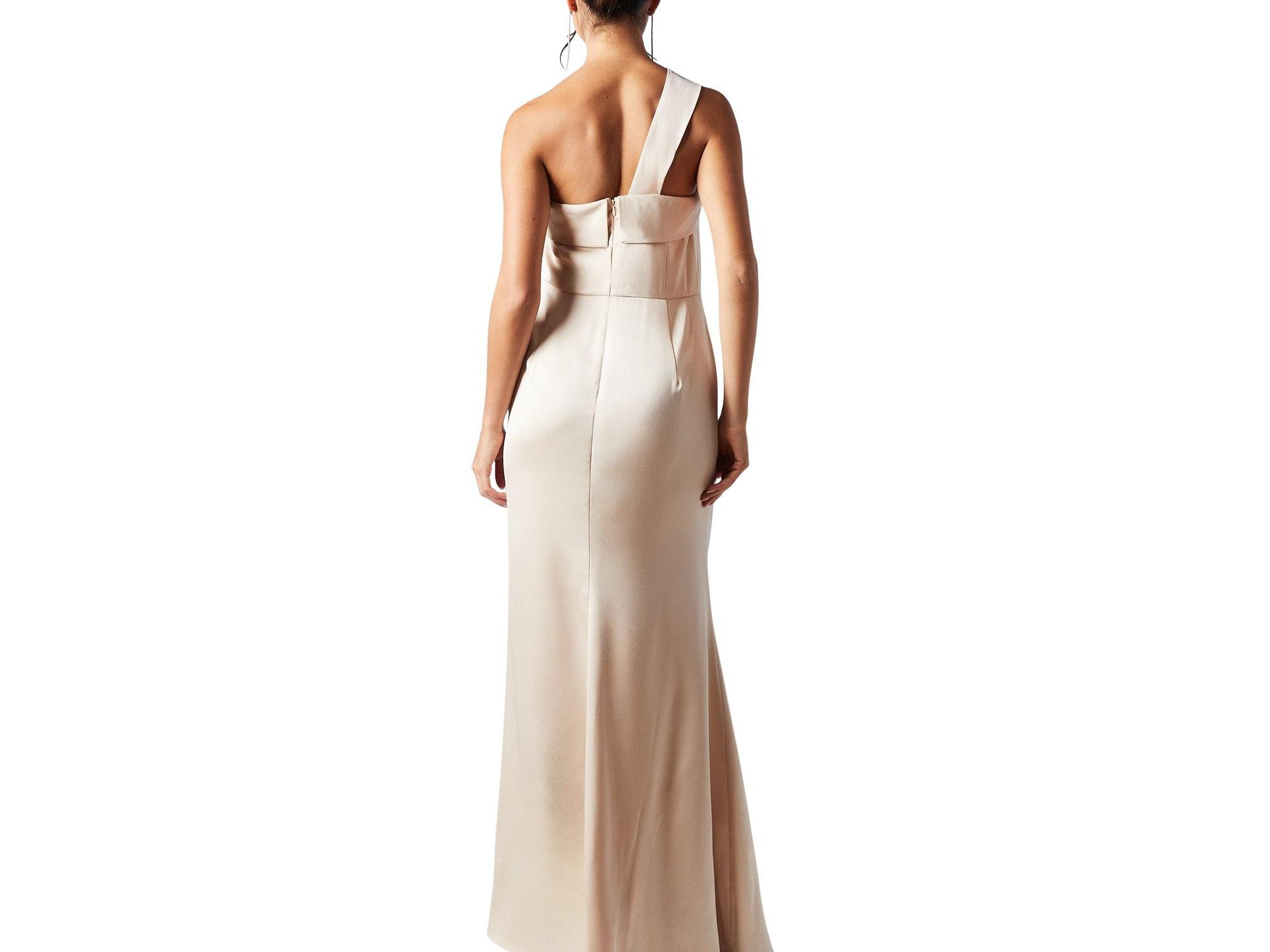 Satin Bridesmaid Maxi Dress — Image 4