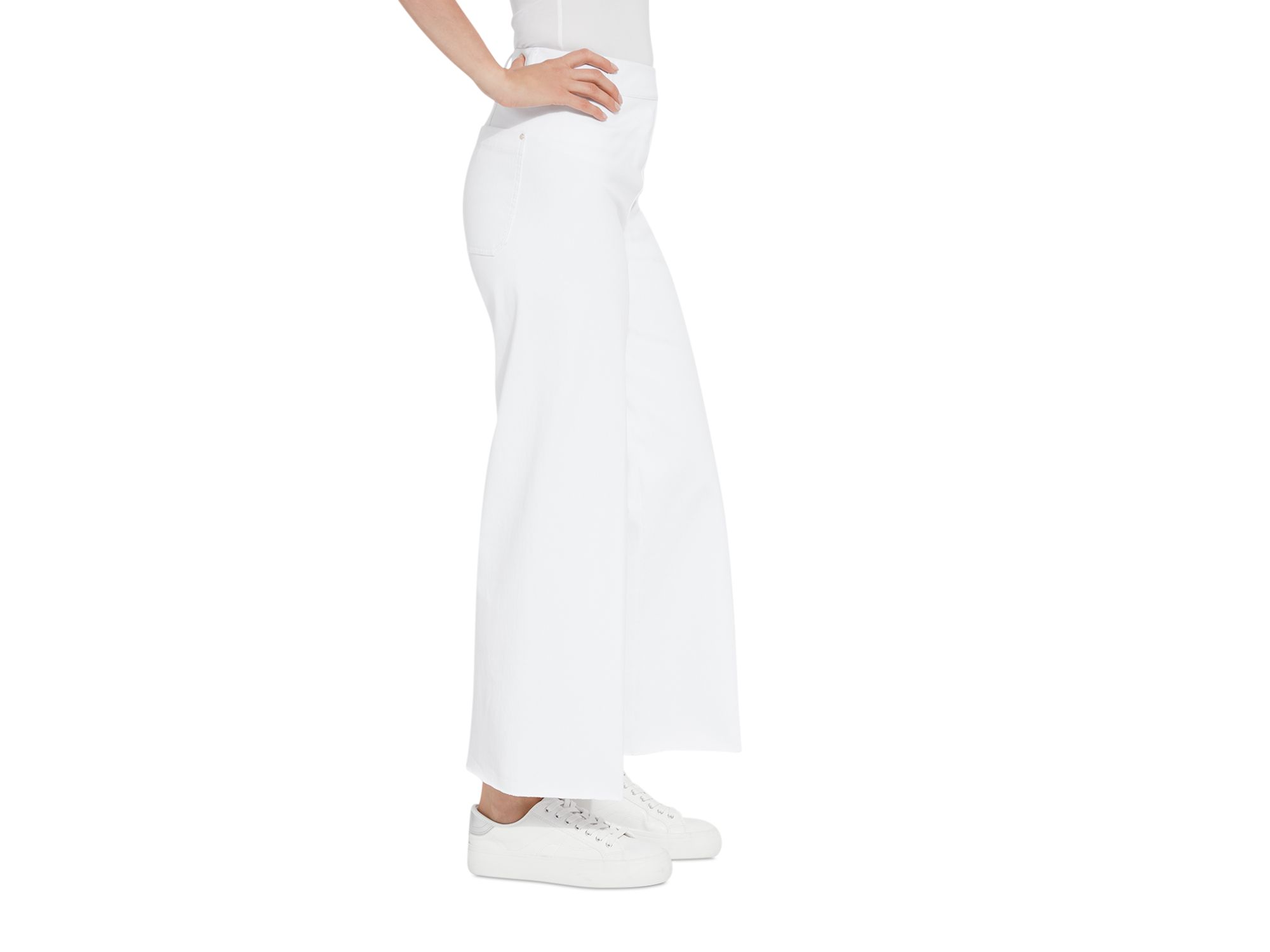Erin High Rise Wide Leg Jeans in White — Image 5