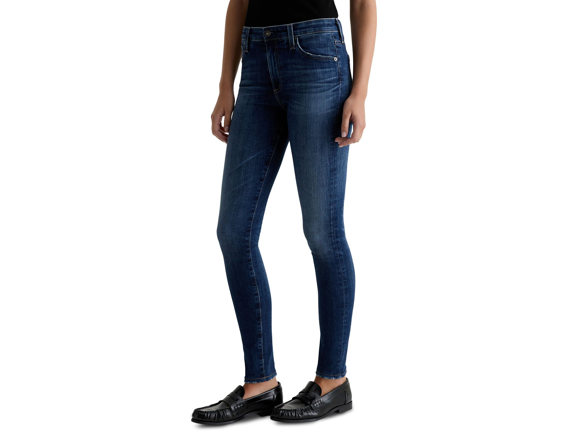 Farrah Mid Rise Skinny Jeans in 7 Years Symphony — Image 5
