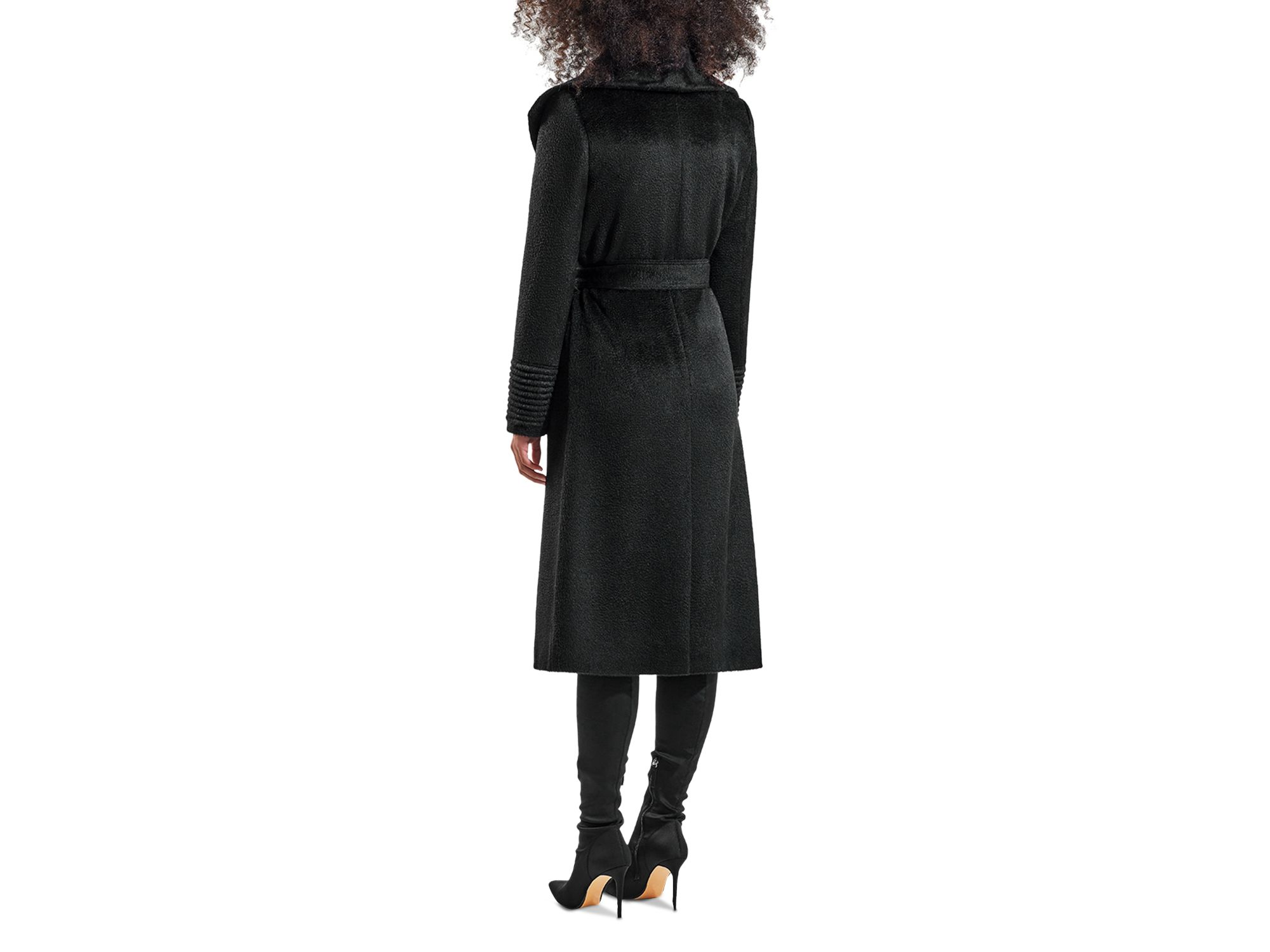 Suri Alpaca Blend Shawl Collar Wrap Coat — Image 3