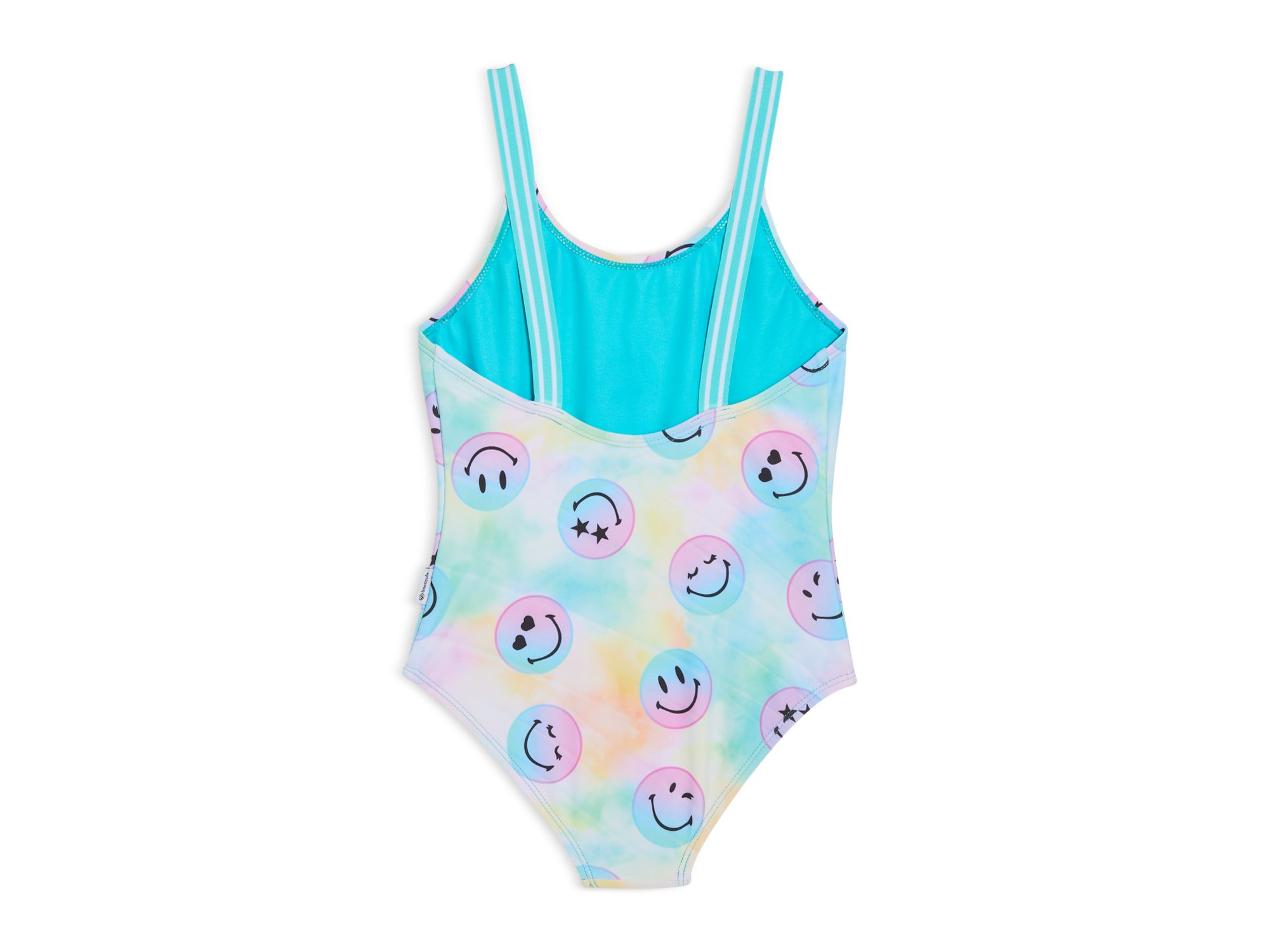 Girls' Smile Print One Piece Swimsuit - Little Kid — Image 4
