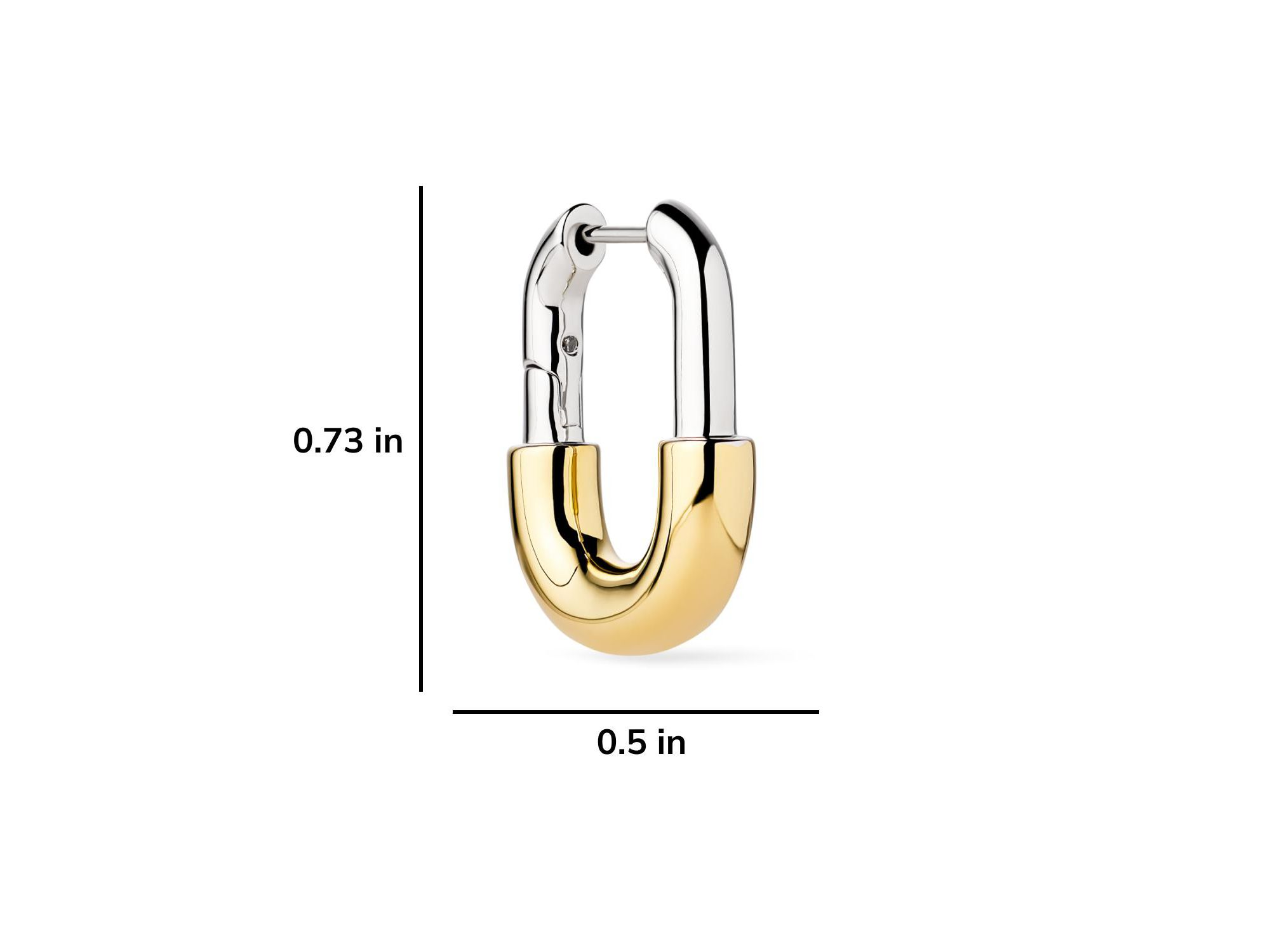 Two Tone Gold Brynley Hoops — Image 6