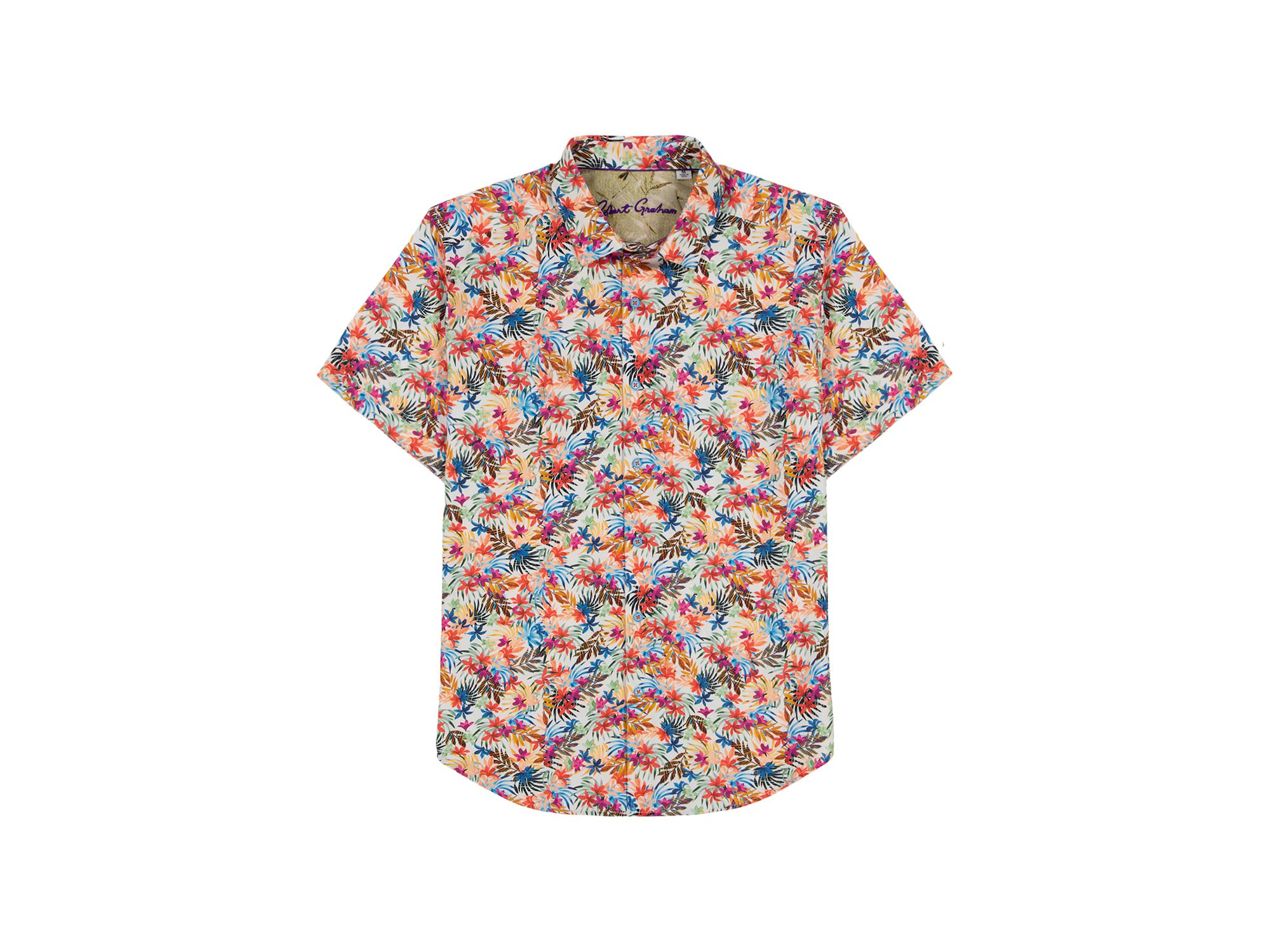 Floral Short Sleeve Woven Shirt — Image 4