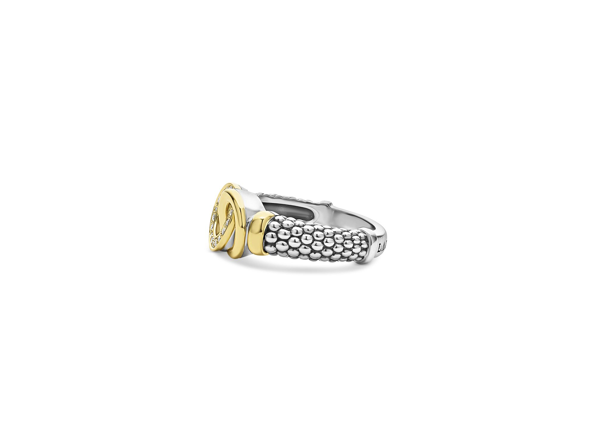 Two Tone Interlocking Diamond Ring, 0.11 tcw — Image 5