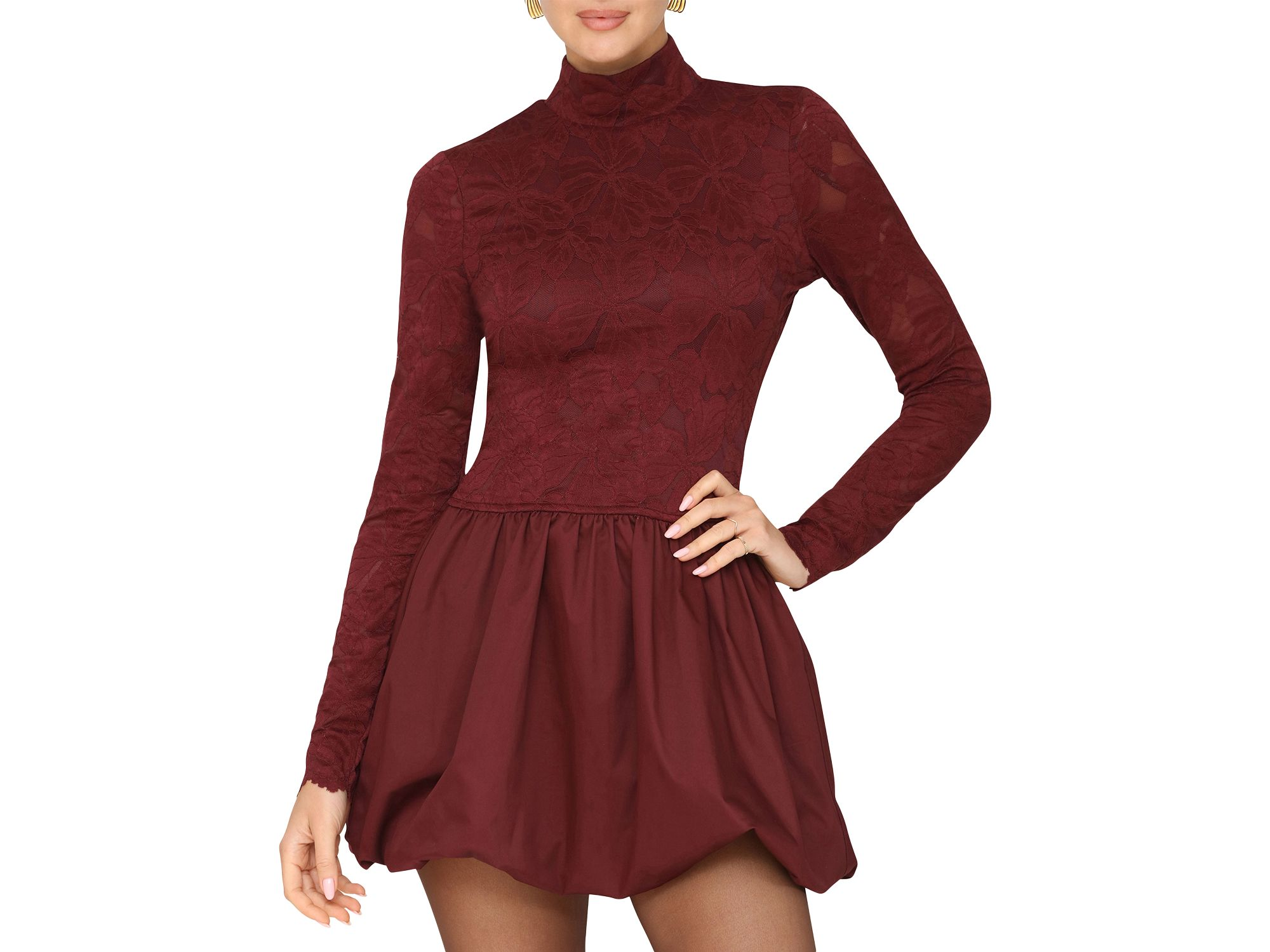 Bubble Hem Mini Dress — Image 3