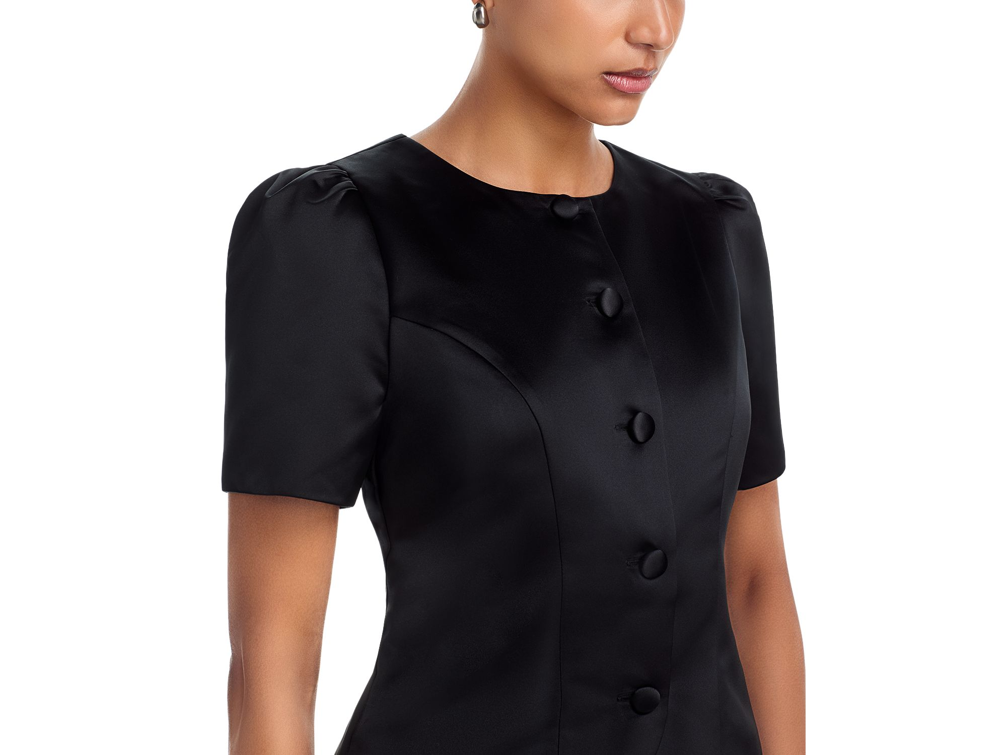 Jaxon Satin Puff Sleeve Top — Image 7