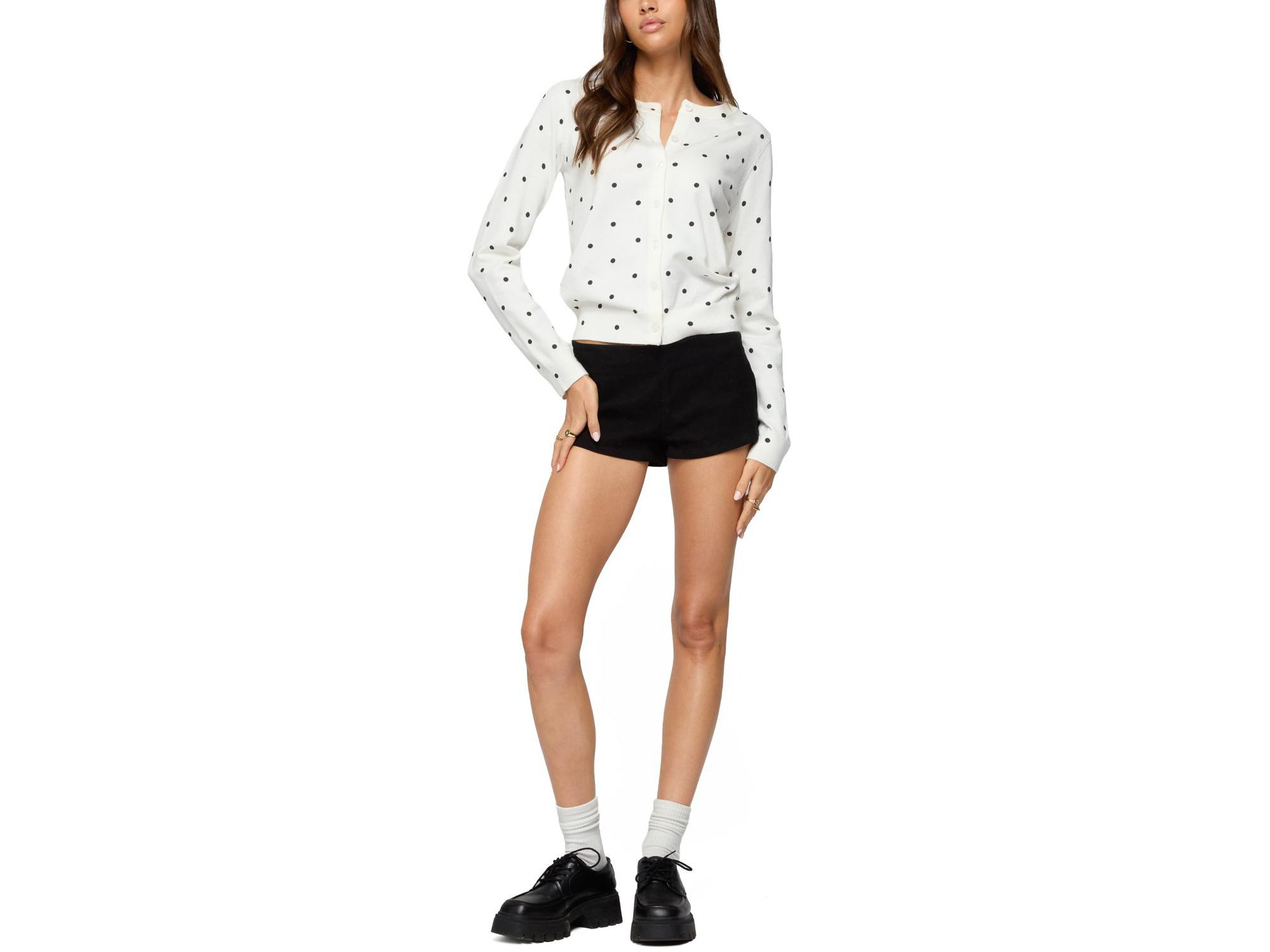 Shea Polka Dot Knitted Cardigan — Image 3