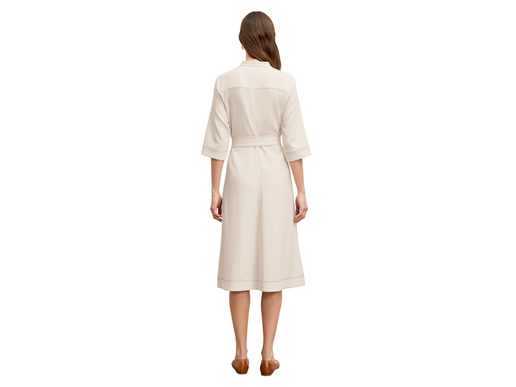 Lauleh Women's Everyday Crepe with Topstitch Dress — Image 5