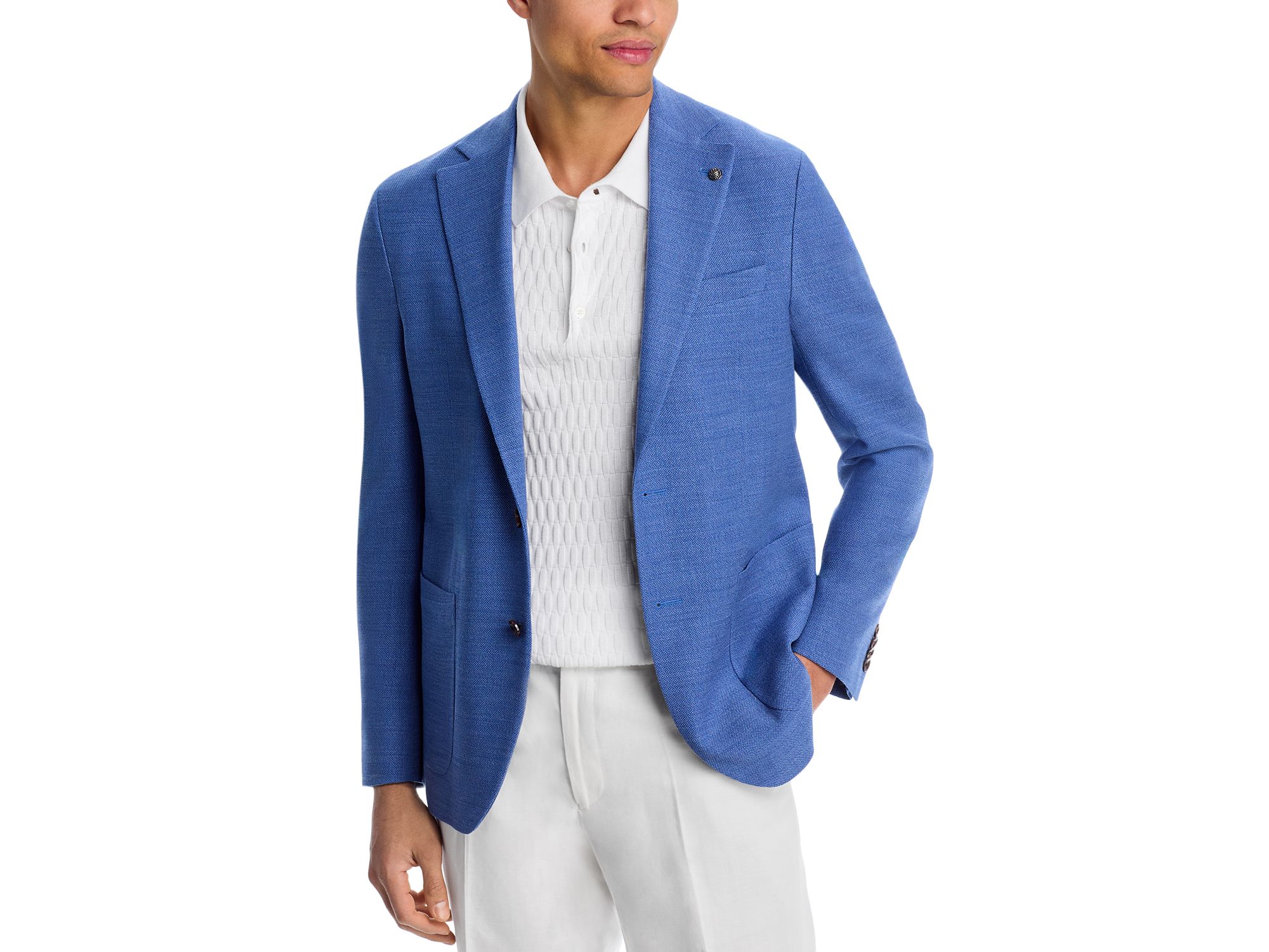 Hampton Regular Fit Textured Jersey Soft Jacket