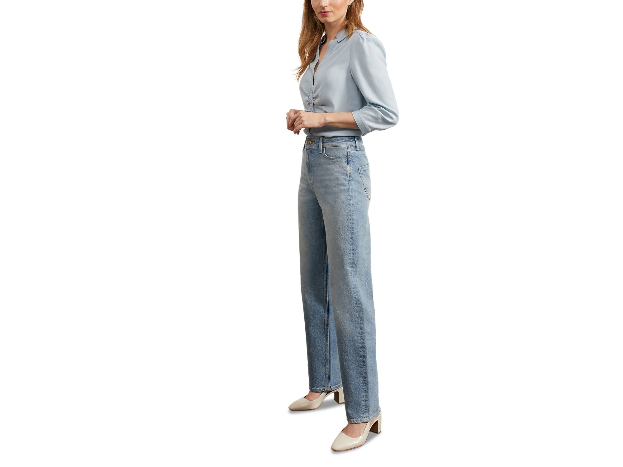 Limited Leigh Straight Leg Jean in Light Wash — Image 9
