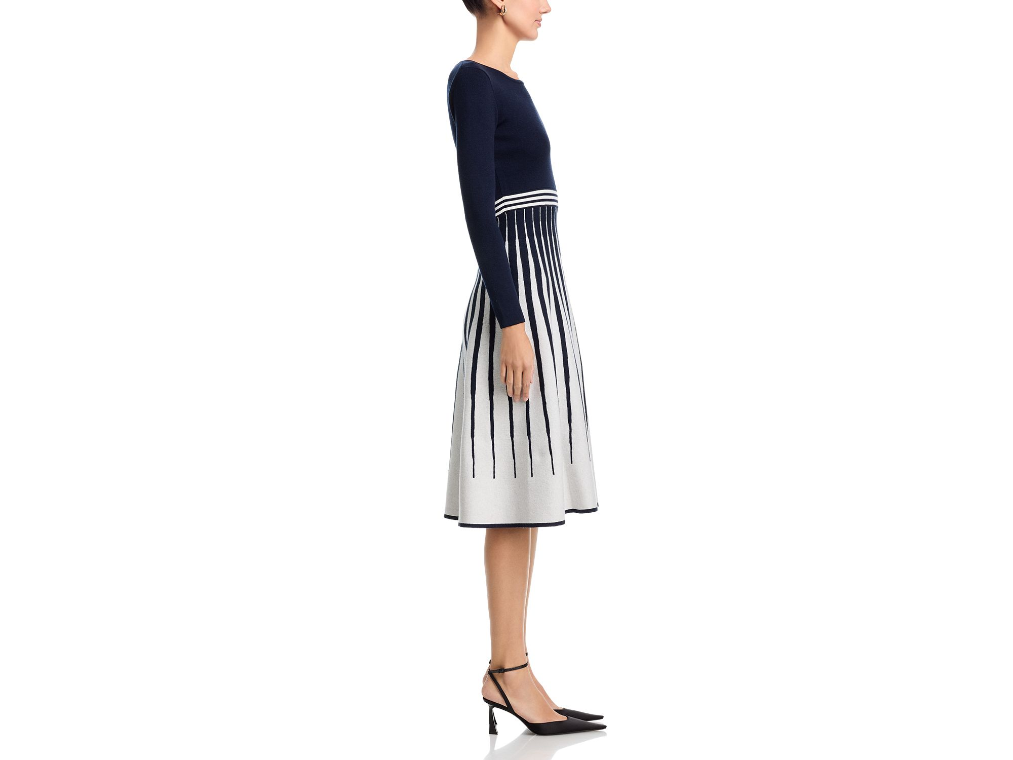 Long Sleeve Round Neck Sweater Dress — Image 5