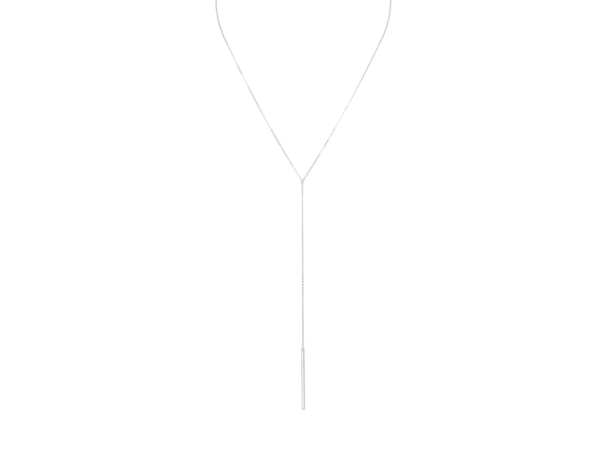 Bar Pendant Lariat Necklace, 21" — Image 3