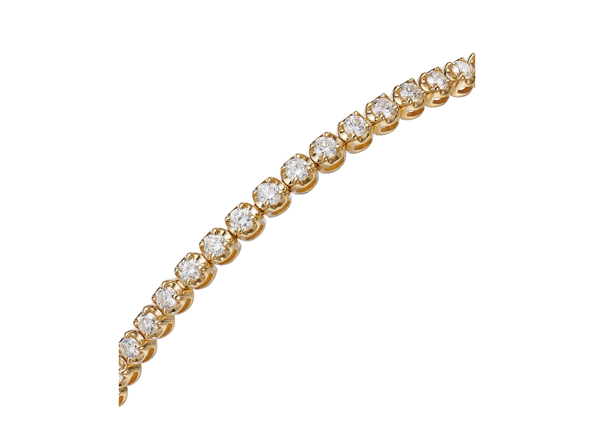 Certified Diamond Tennis Bracelet in 14K Yellow Gold, 2.0 tcw — Image 3