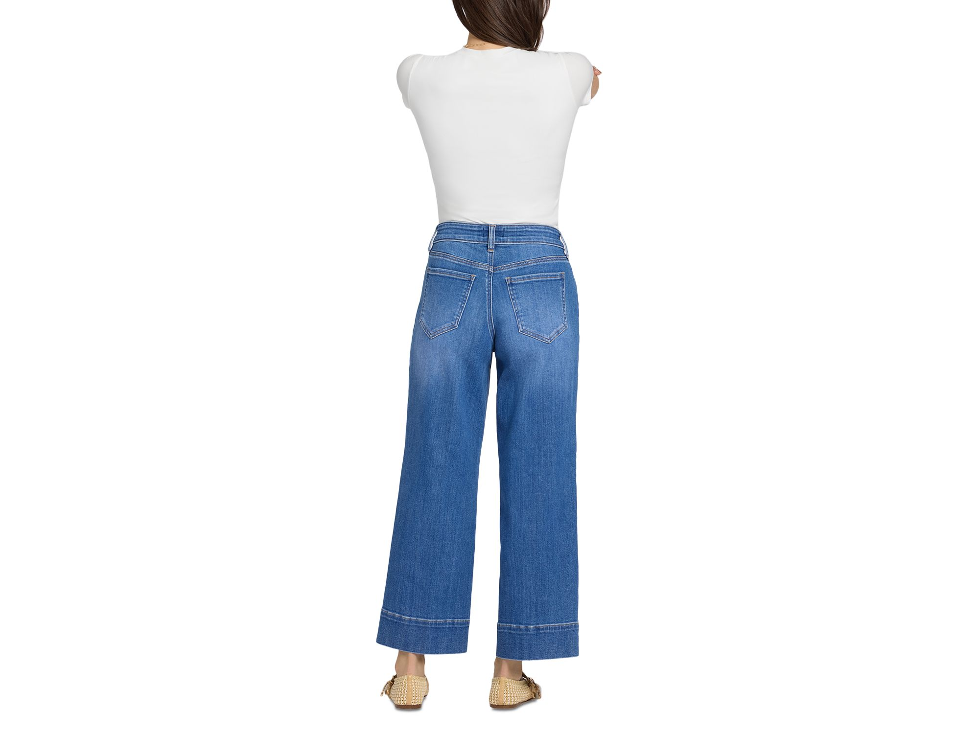 Teresa High Rise Wide Leg Ankle Jeans in Blue Paradise — Image 3