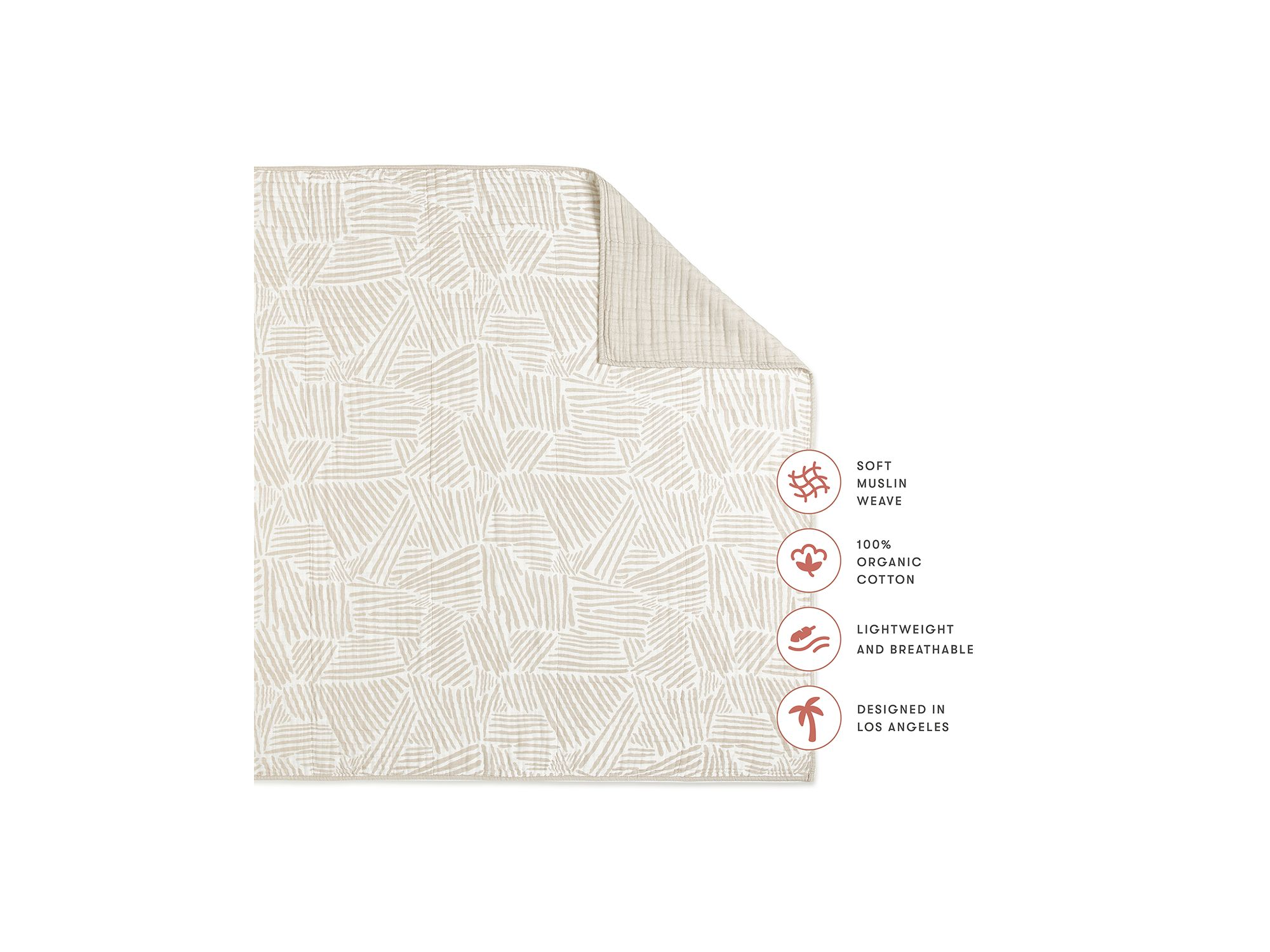 Quilt in 3 Layer GOTS Certified Organic Muslin Cotton — Image 4