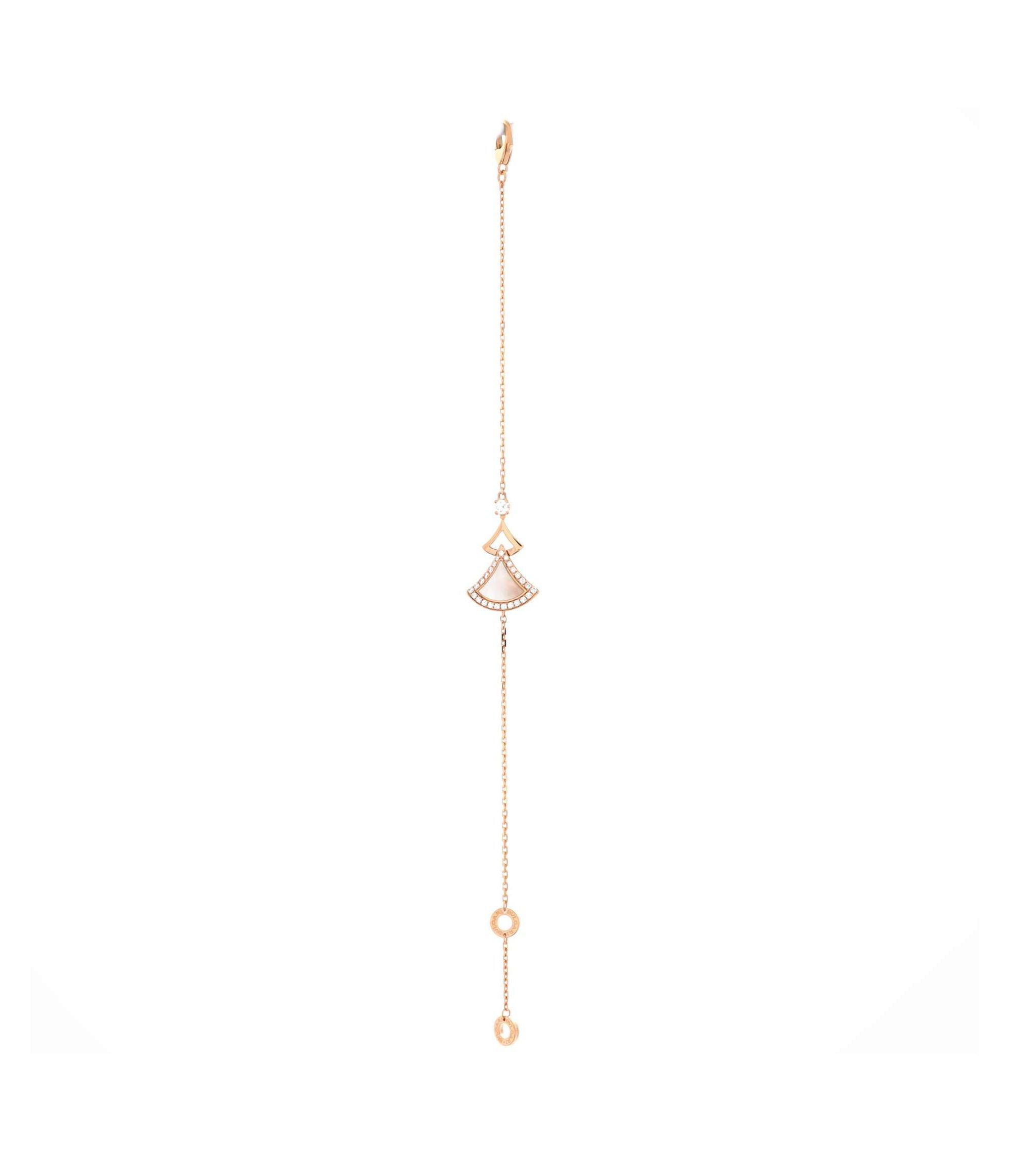 Divas' Dream Double Bracelet 18K Rose Gold with Mother of Pearl and Diamonds — Image 4