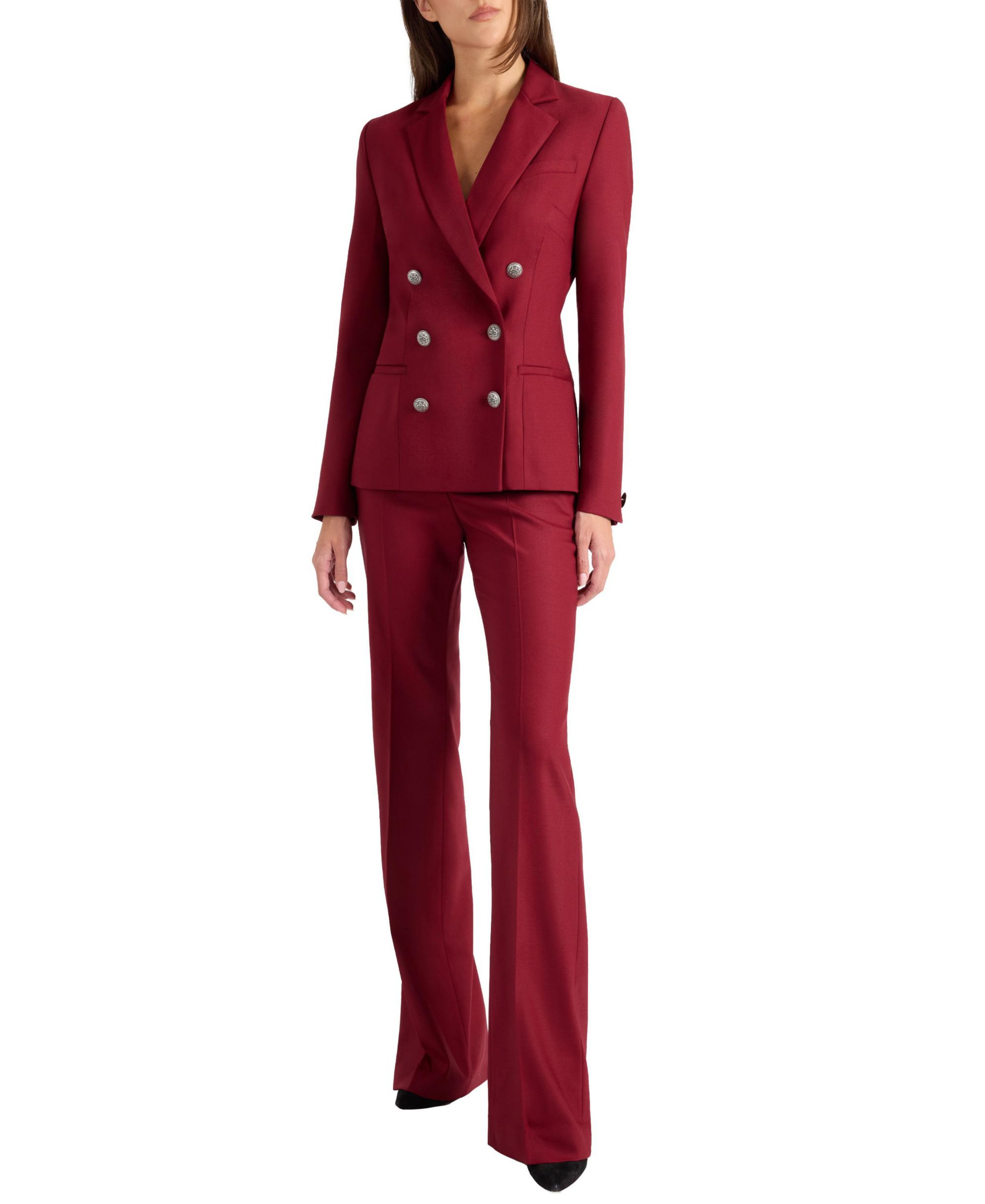 Quinn Double Breasted Jacket in Lightweight Virgin Wool Stretch — Image 4