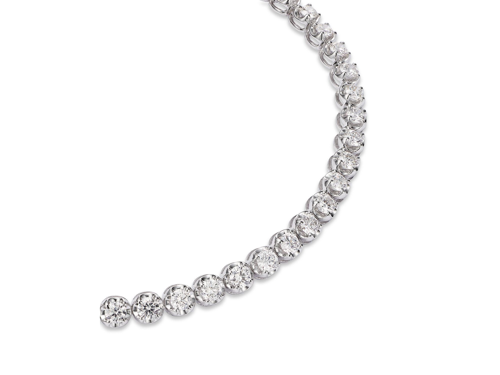 Certified Colorless Diamond Tennis Bracelet Collection in 14K White Gold, 2.0-10.0 tcw — Image 7
