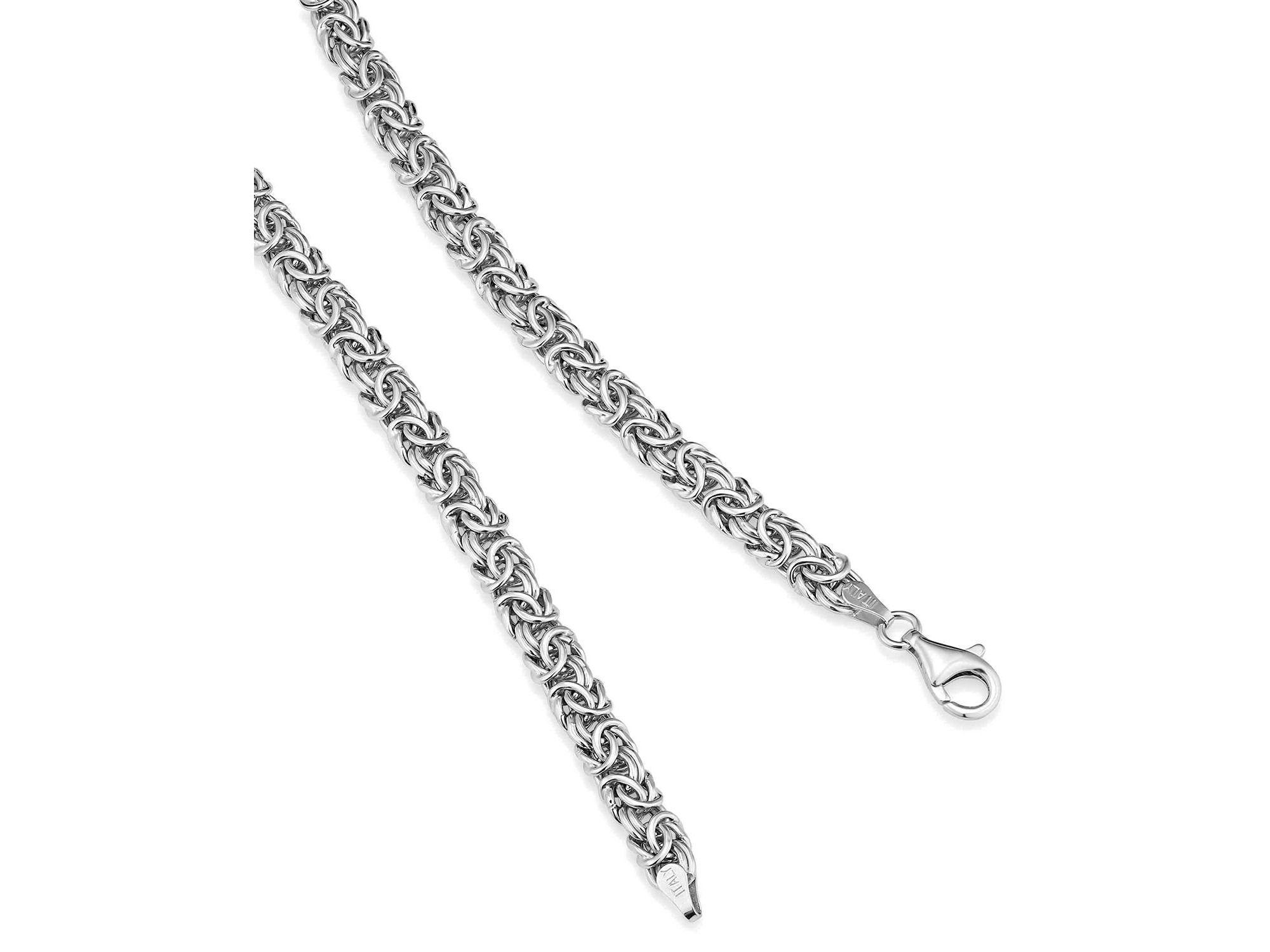 Sterling Byzantine Artisan Graduated Necklace, 17" — Image 5