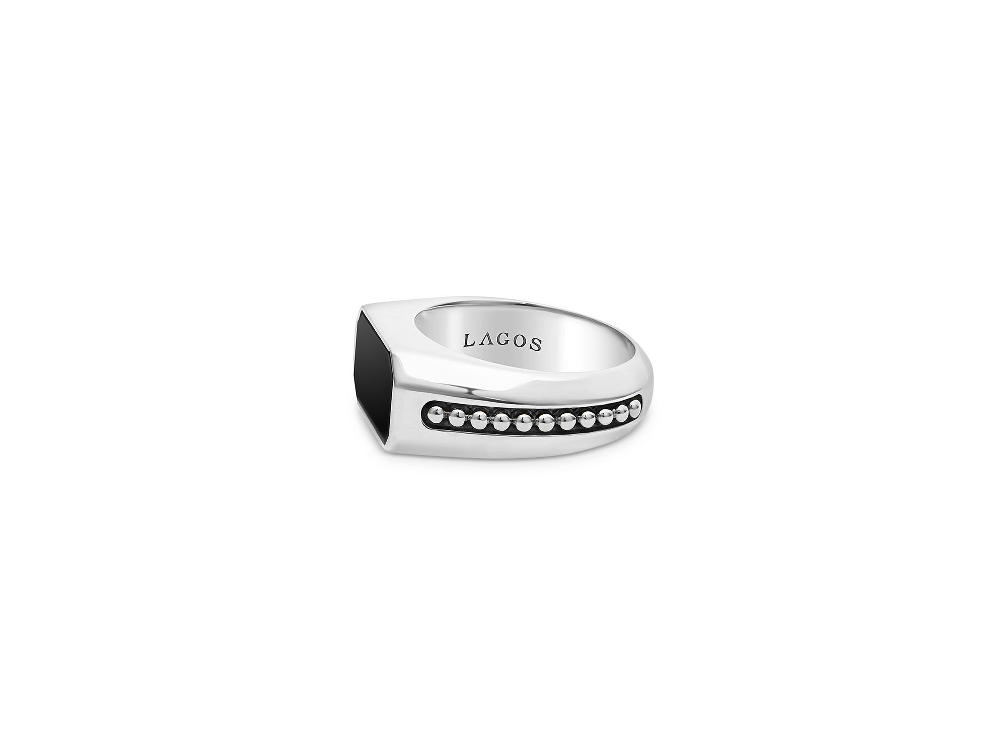 Men's Sterling Silver Anthem Onyx Octagon Ring — Image 3