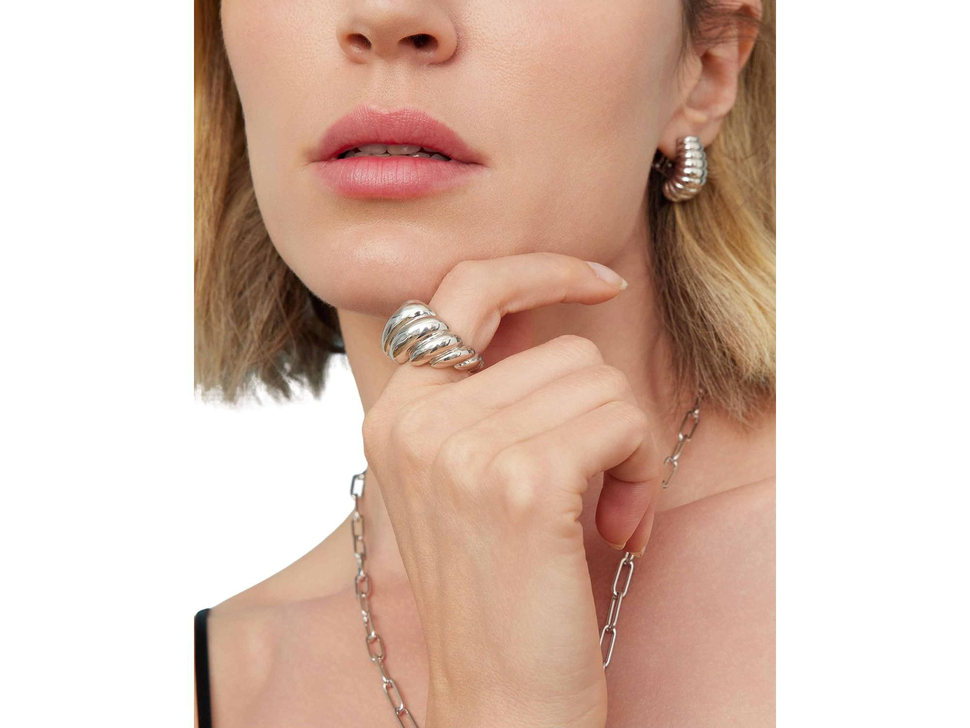Sterling Lady Finger Drop Earrings — Image 3