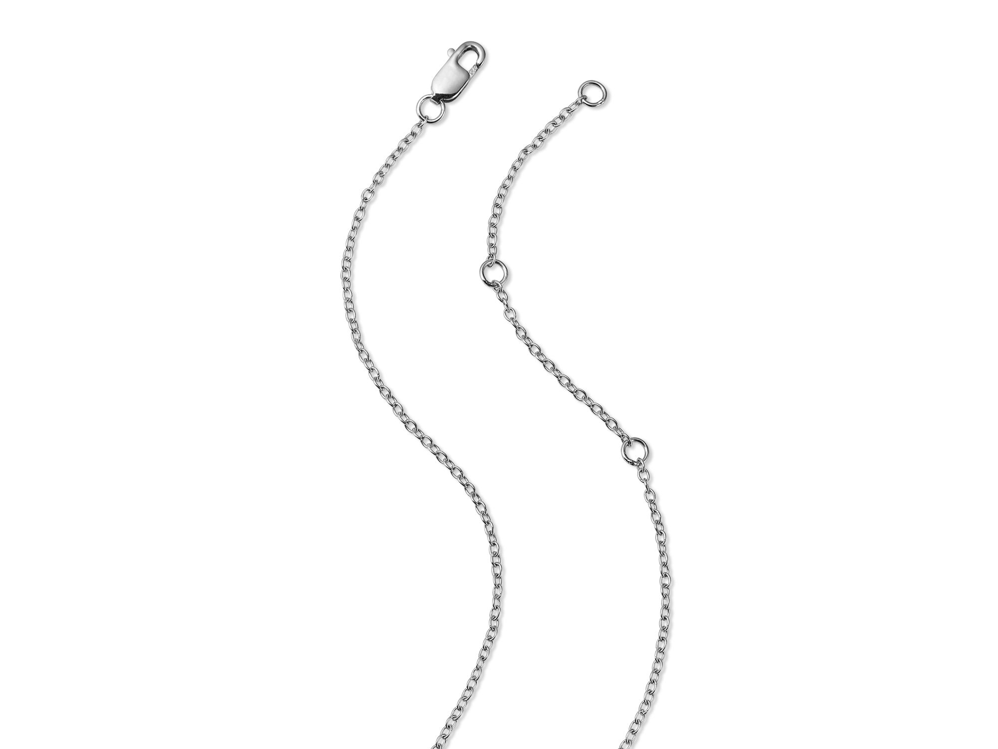 Diamond Mosaic Pendant Necklace in 14K White Gold, 0.50 tcw — Image 4