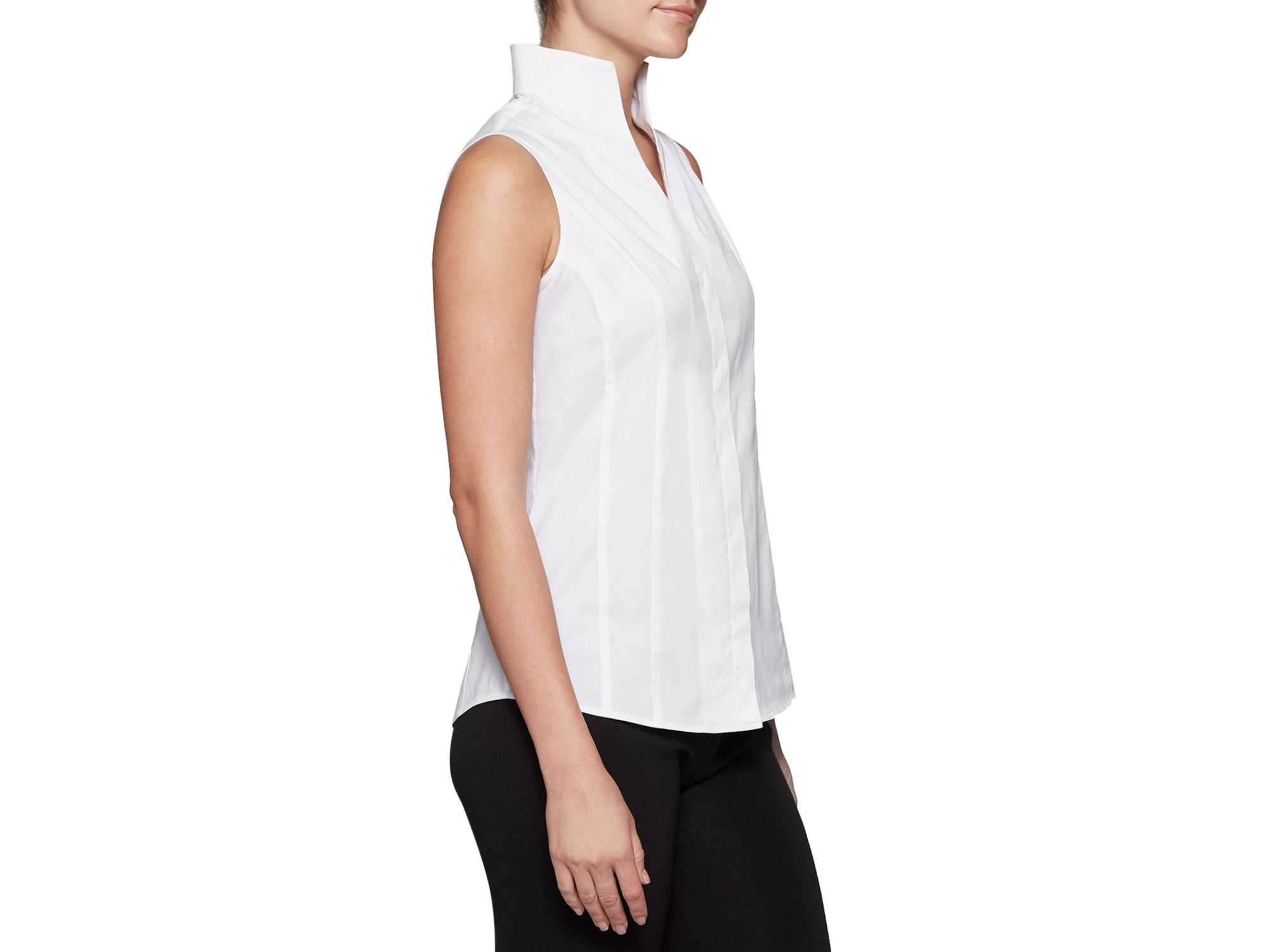 Mandarin Collar Shell Top — Image 3