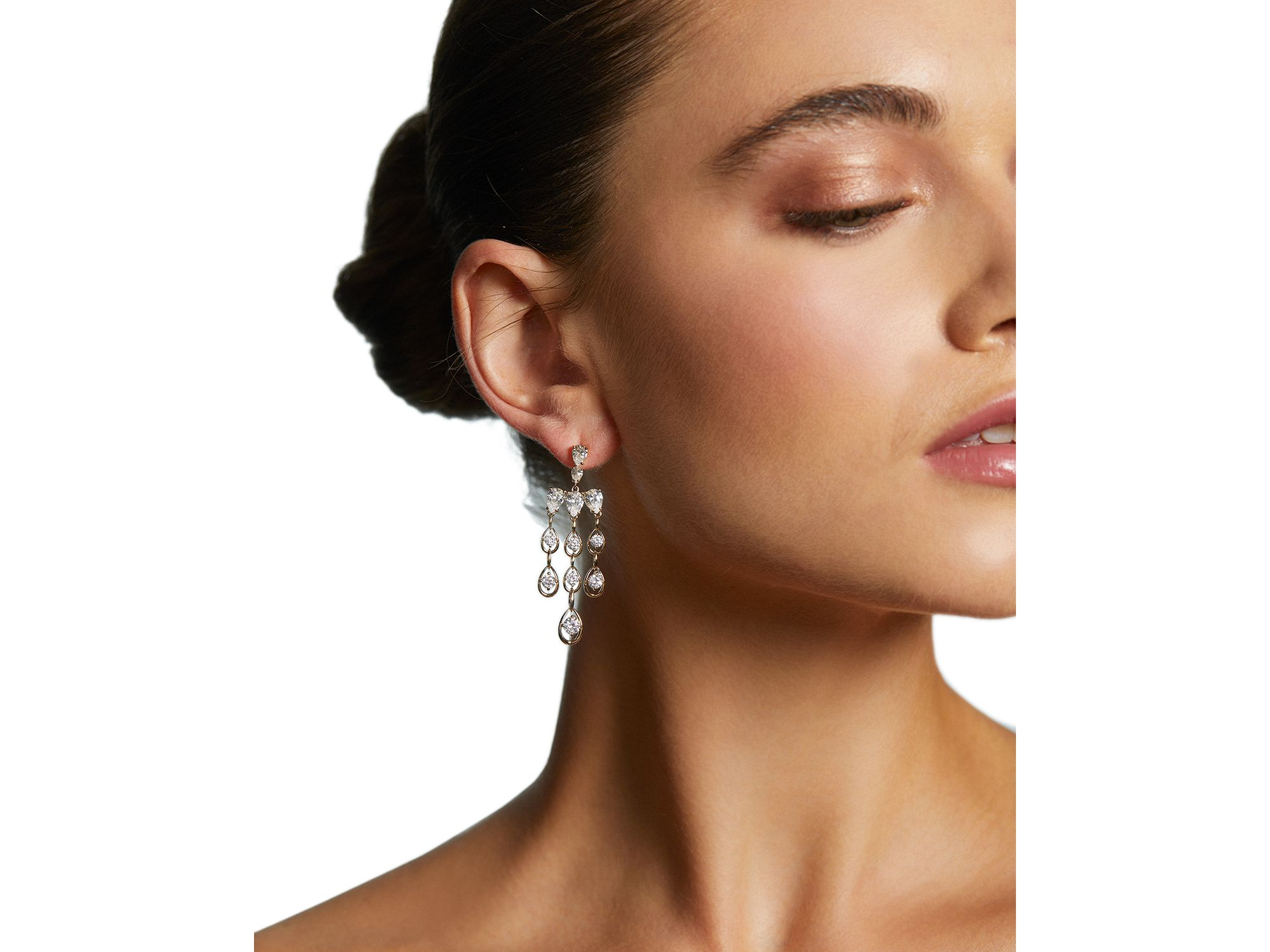 It Girl Cubic Zirconia Chandelier Earrings — Image 3