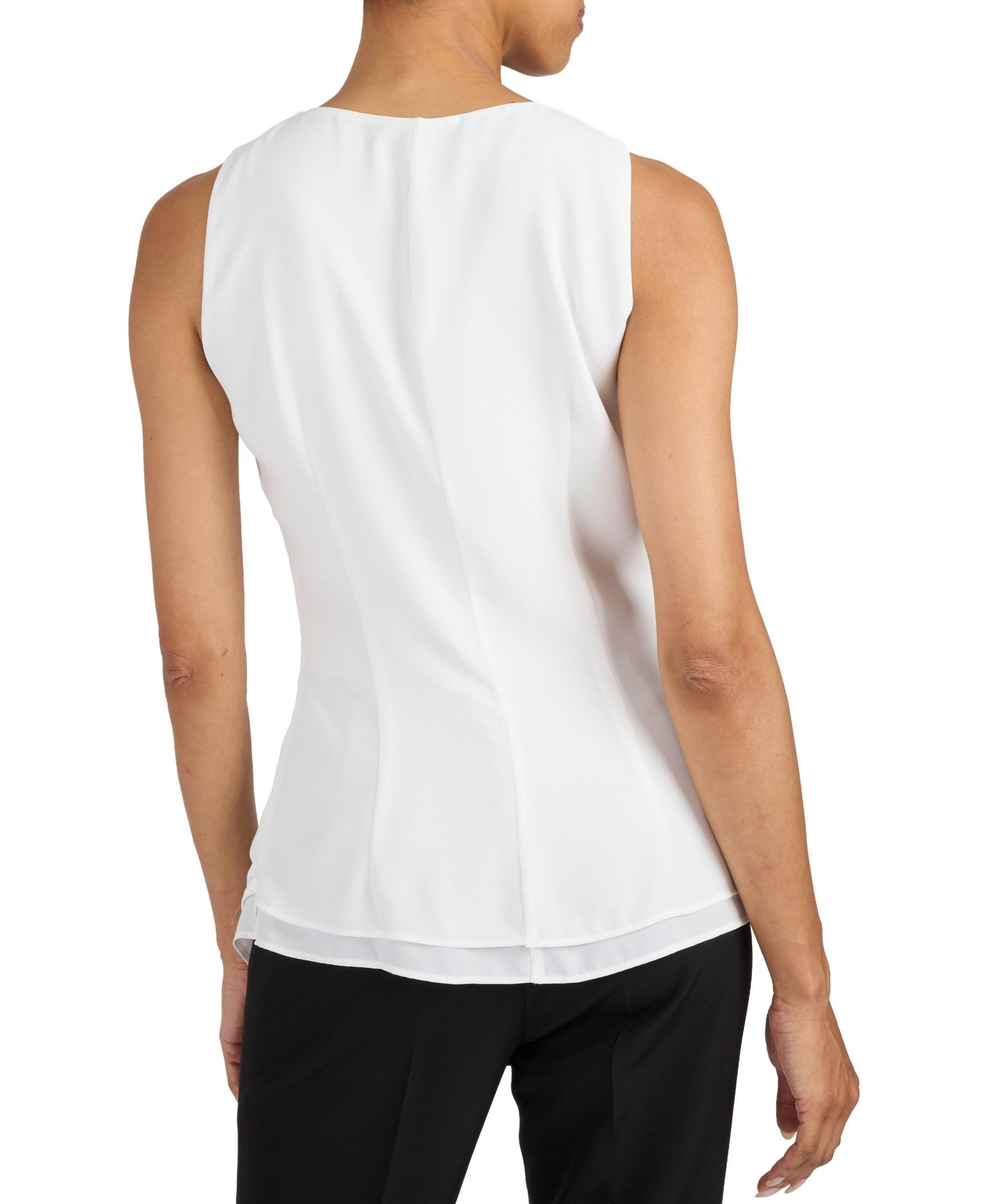 Tyra Sleeveless Top with Asymmetric Ruffles — Image 4