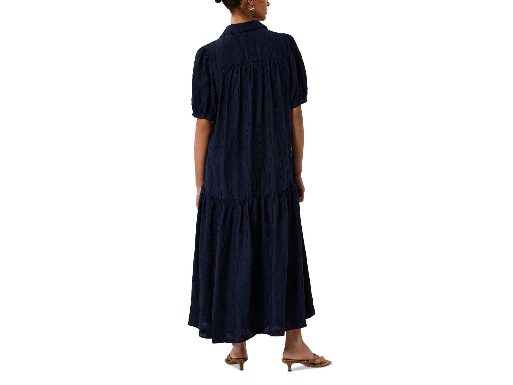Textured Drop Waist Midi Dress — Image 4