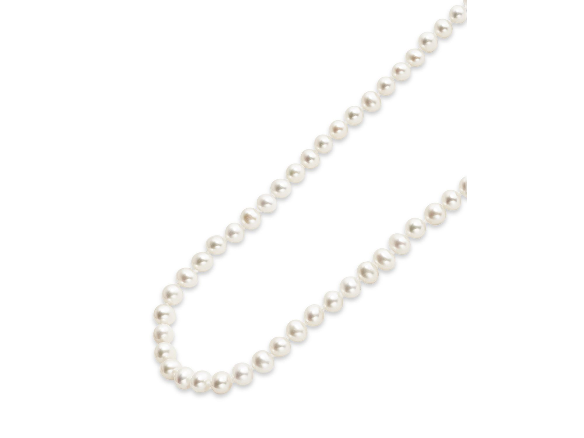 18K Yellow Gold & Sterling Silver Luna Cultured Freshwater Pearl Collar Necklace Collection — Image 5