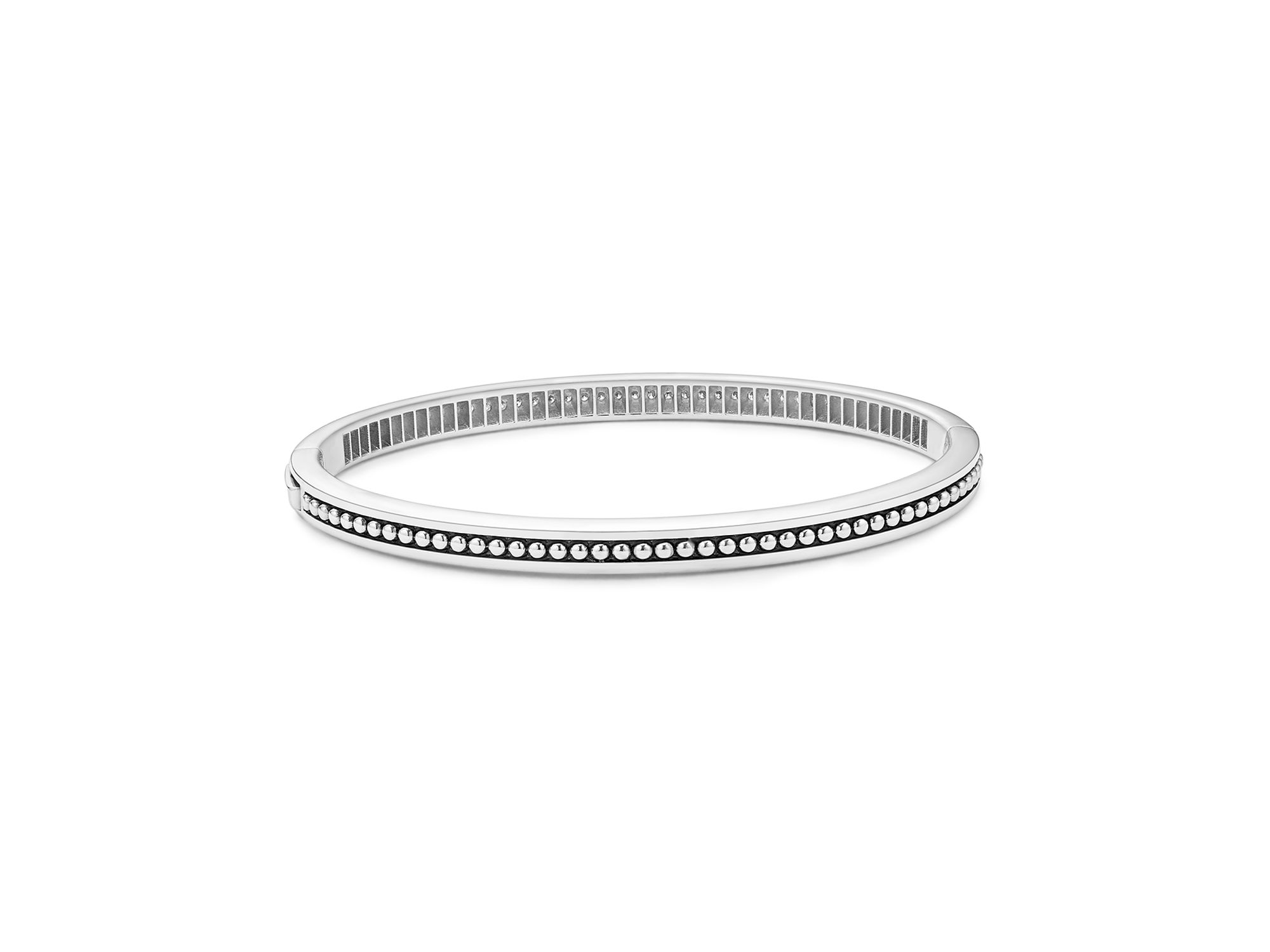 Sterling Caviar Spark Diamond Bangle Bracelet — Image 6