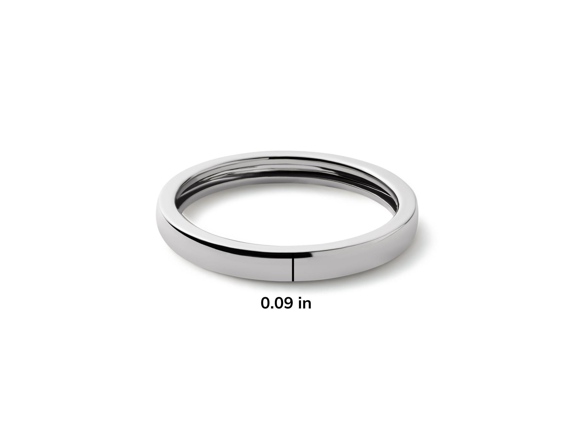 Solid White Gold Slim Eclipse Ring — Image 5