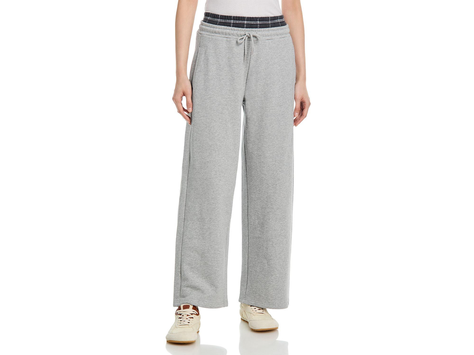 Midnight Plaid Flannel Shirt & French Terry Wide Leg Pants — Image 7