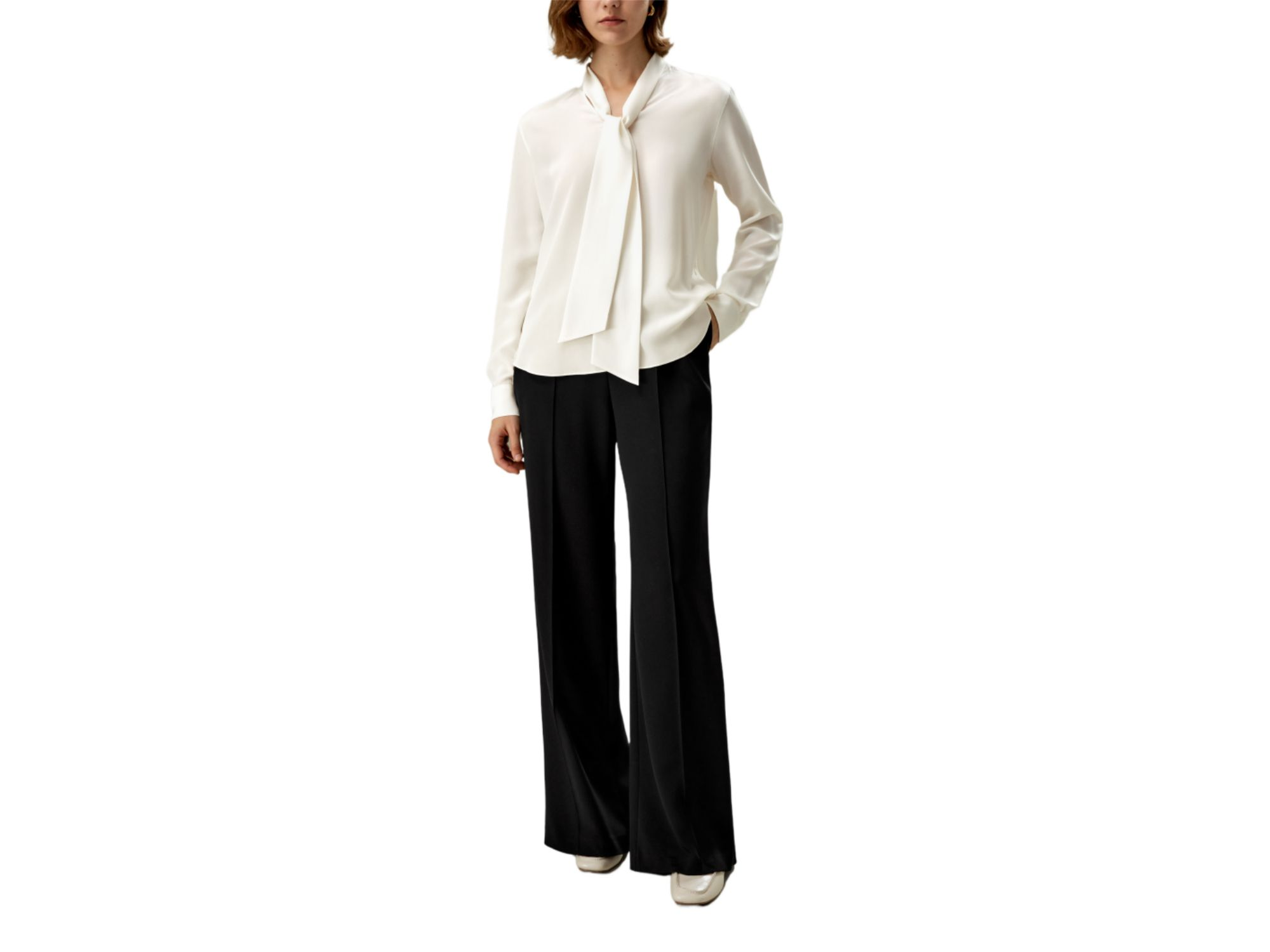 Silk Bowtie Blouse — Image 4