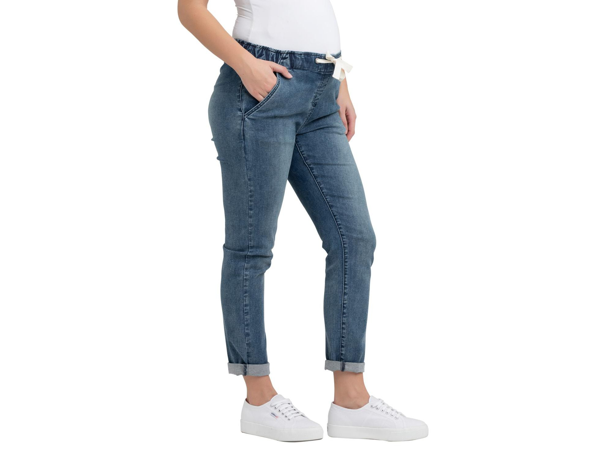Denim Jogger in Blue — Image 3