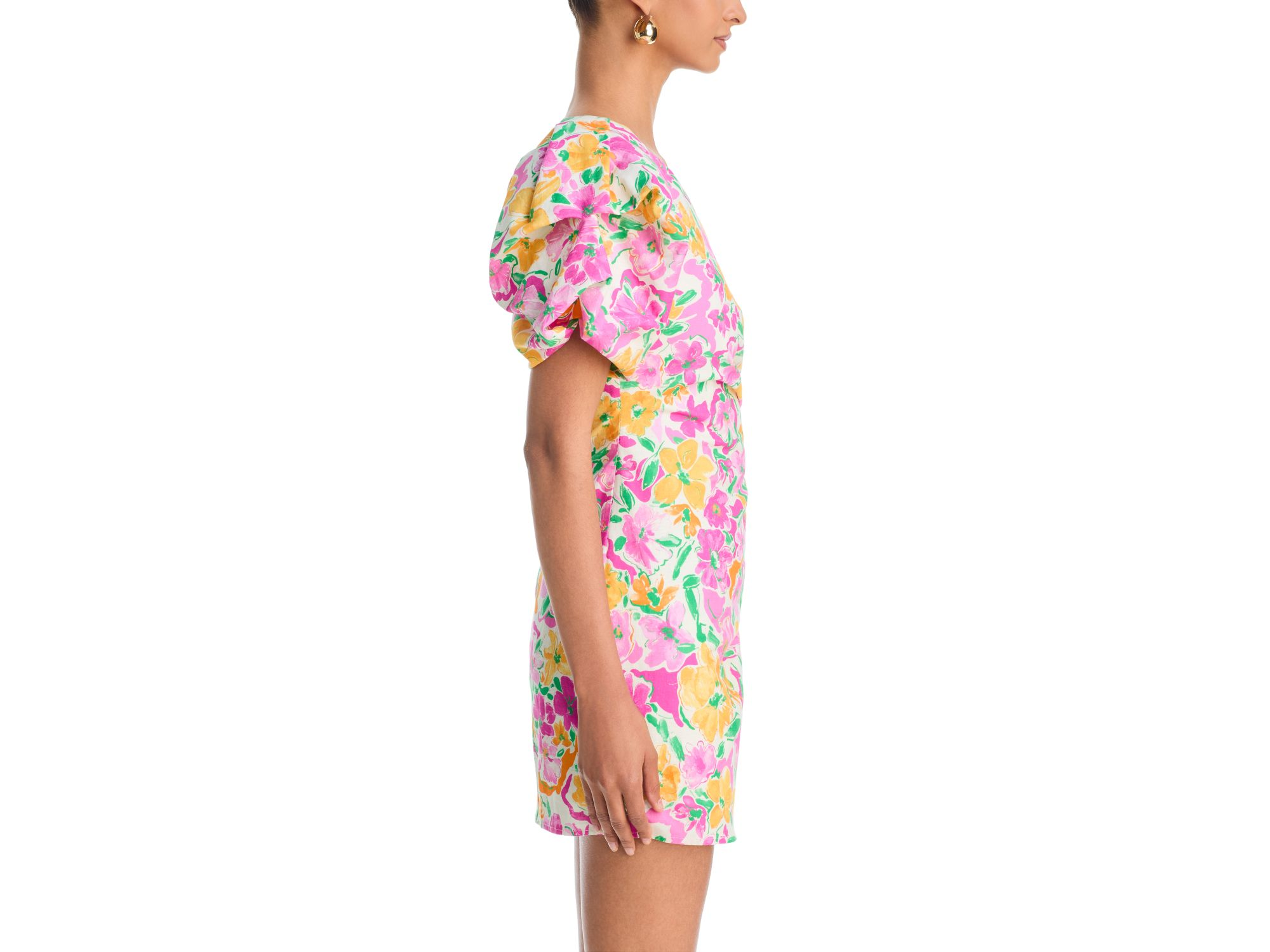 Floral One Shoulder Mini Dress - Exclusive — Image 4