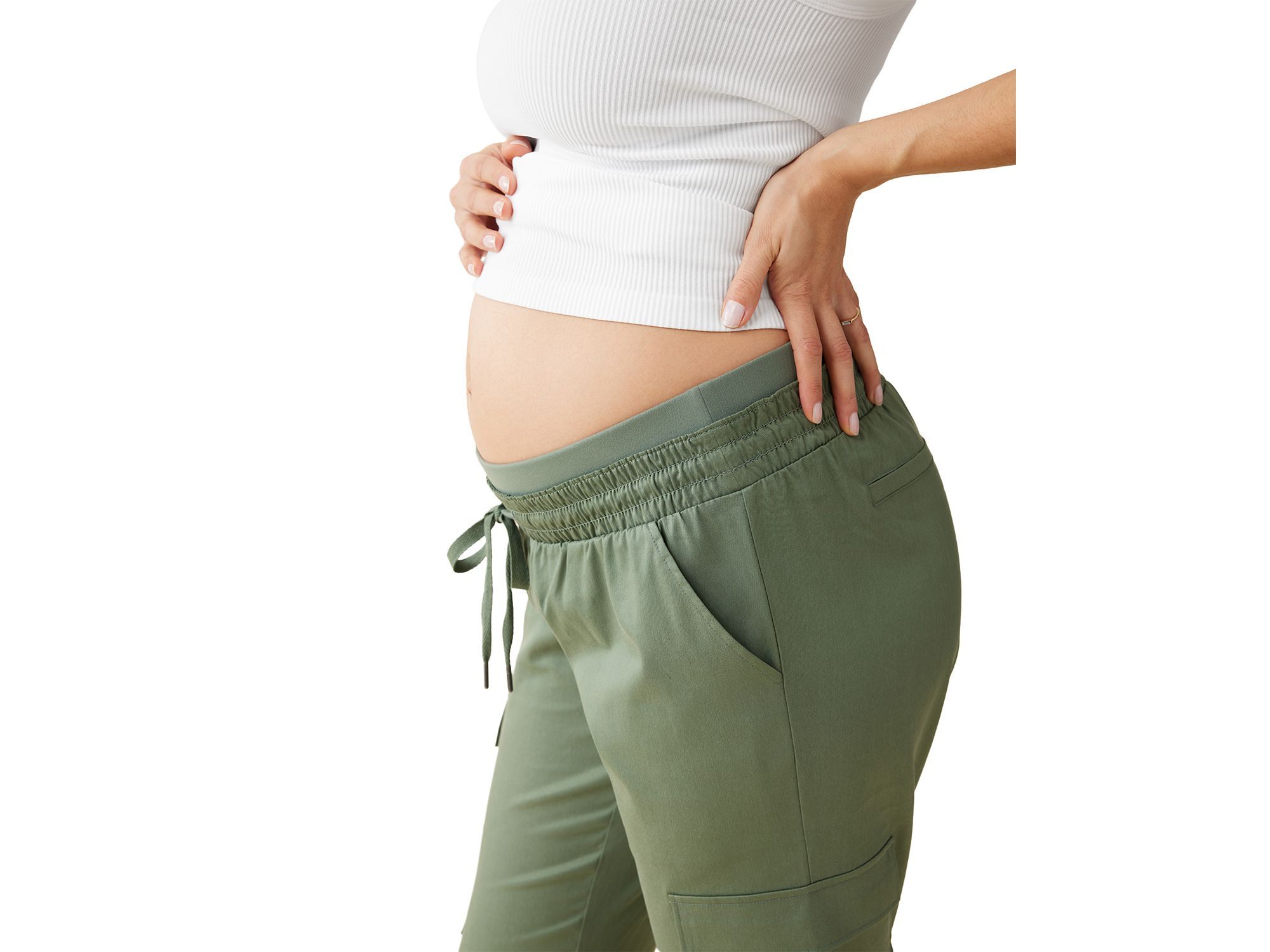 Soft Maternity Cargo Pants — Image 3